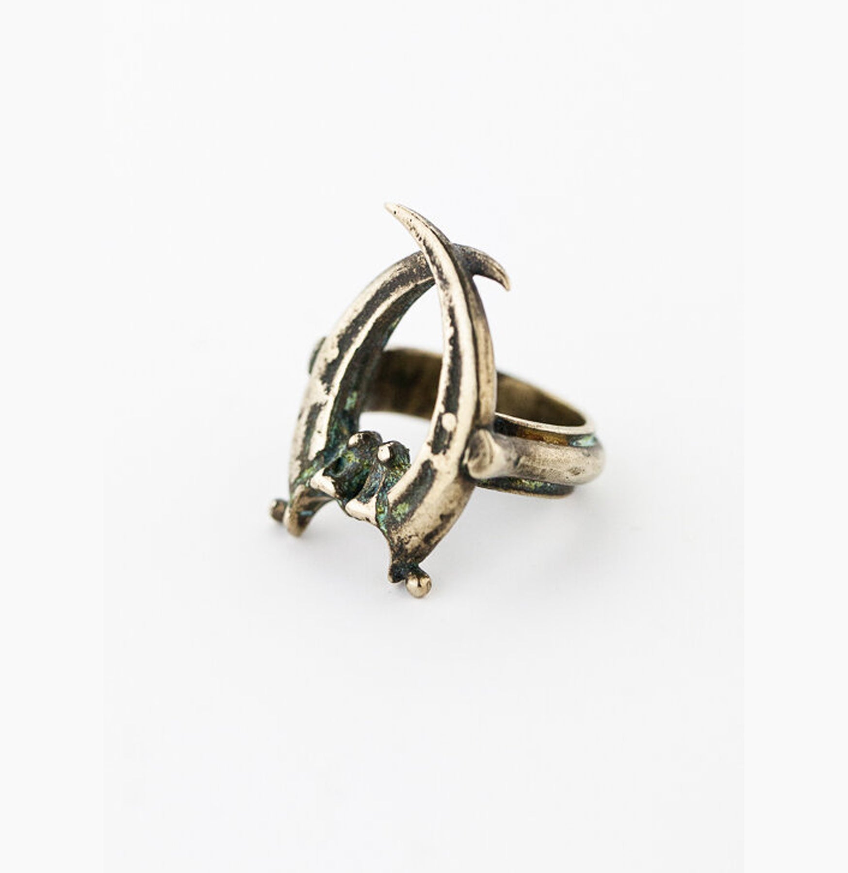Raven Talon Bronze Ring for Men & Women - Gothic Viking Jewelry - Handmade Adjustable Statement Ring - Perfect for Halloween, Cosplay, and Dark Fashion