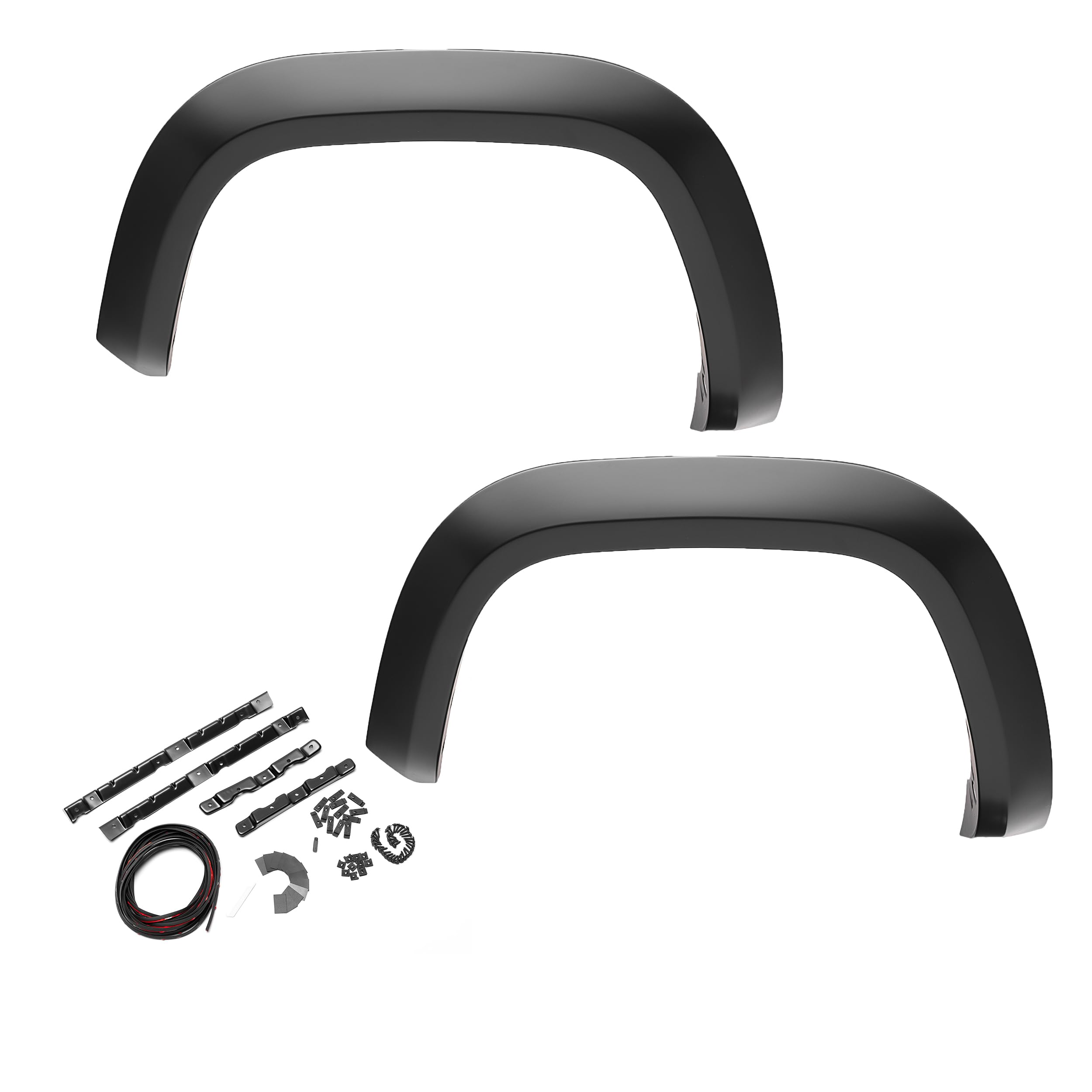Bushwacker Extend-A-Fender Extended Front Fender Flares - 2-Piece Set, Black Smooth Finish (50035-02) | Compatible with 2009-2018 Dodge Ram 1500 & 2019-2022 Ram 1500 Classic (Excludes R/T & Rebel) | Off-Road Protection & Enhanced Style for Trucks