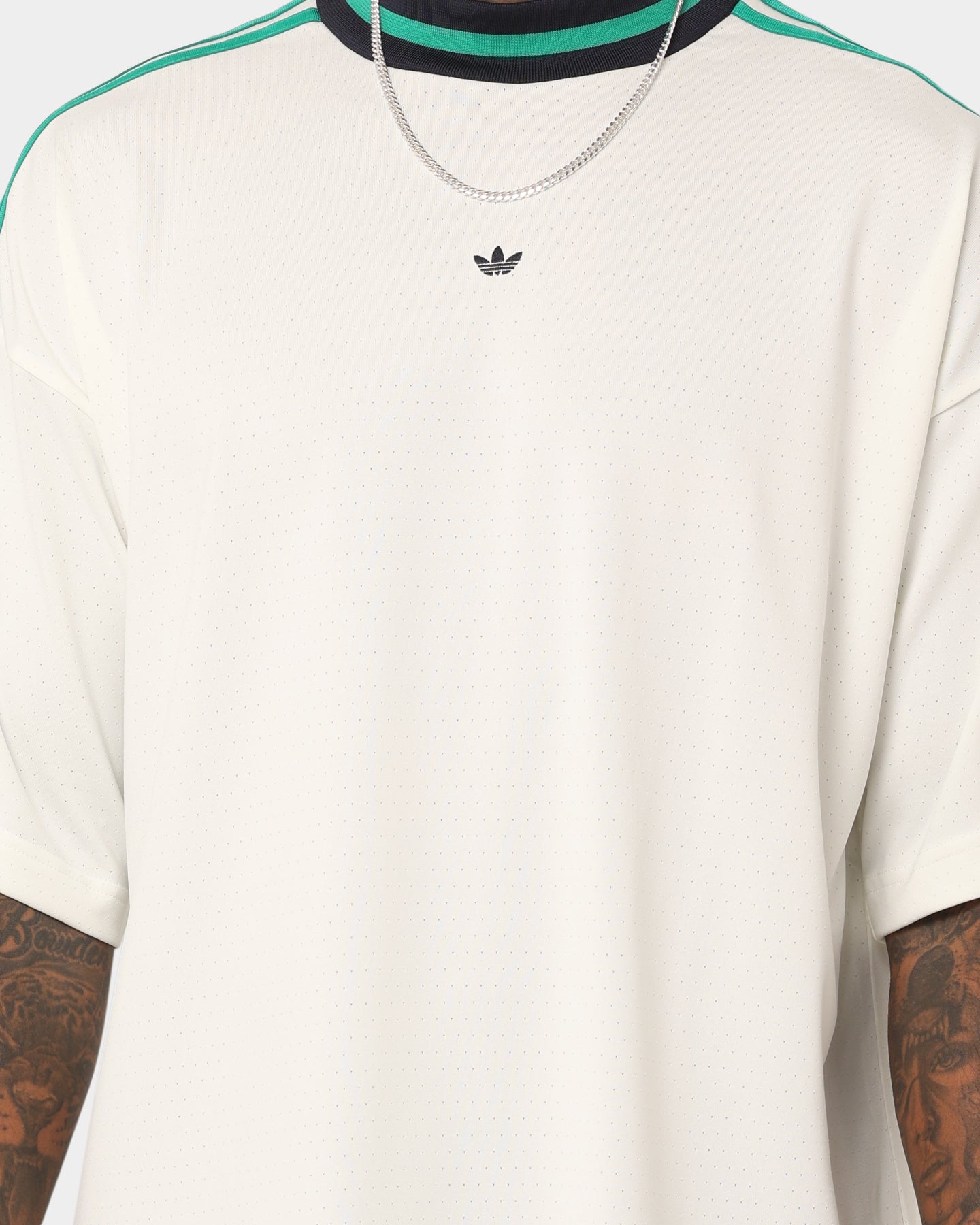 Adidas Premium High-Quality T-Shirt for Men - Off White & Court Green - Casual Wear, Gym, and Street Style Fashion
