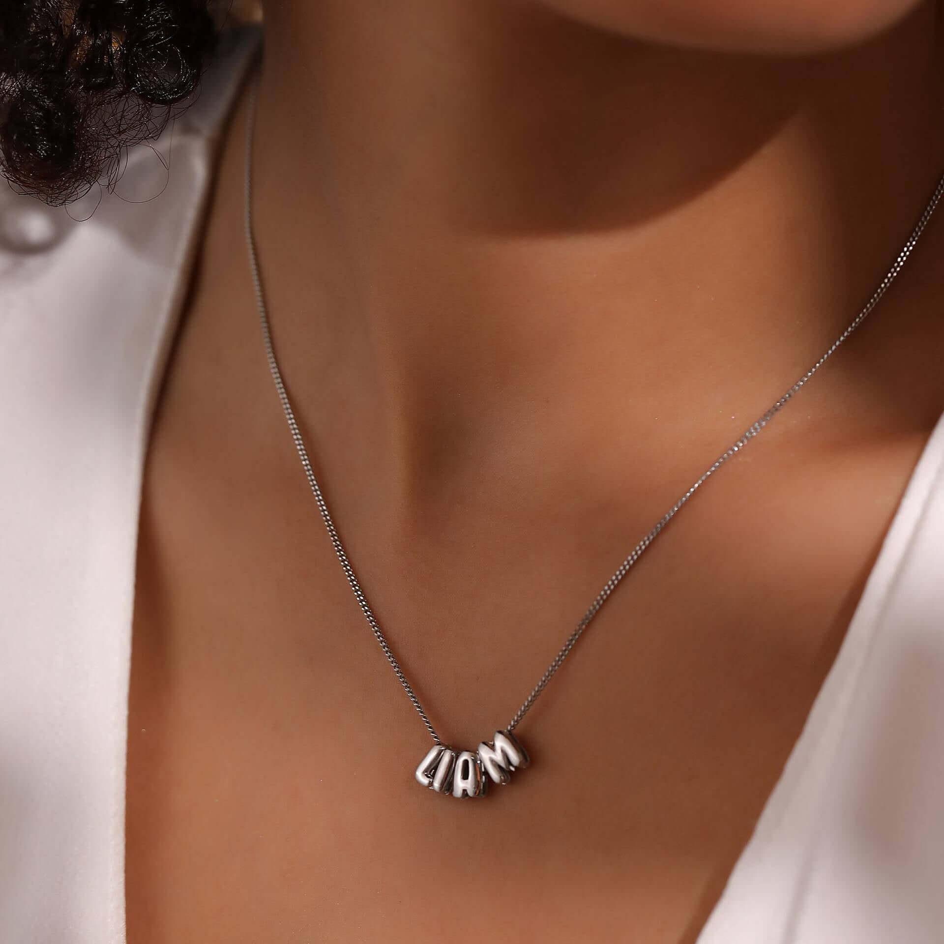 Personalized Name Initial Necklace - Custom Engraved Letter Pendant Jewelry for Women | Perfect Gift for Birthday, Anniversary & Valentine's Day | N048