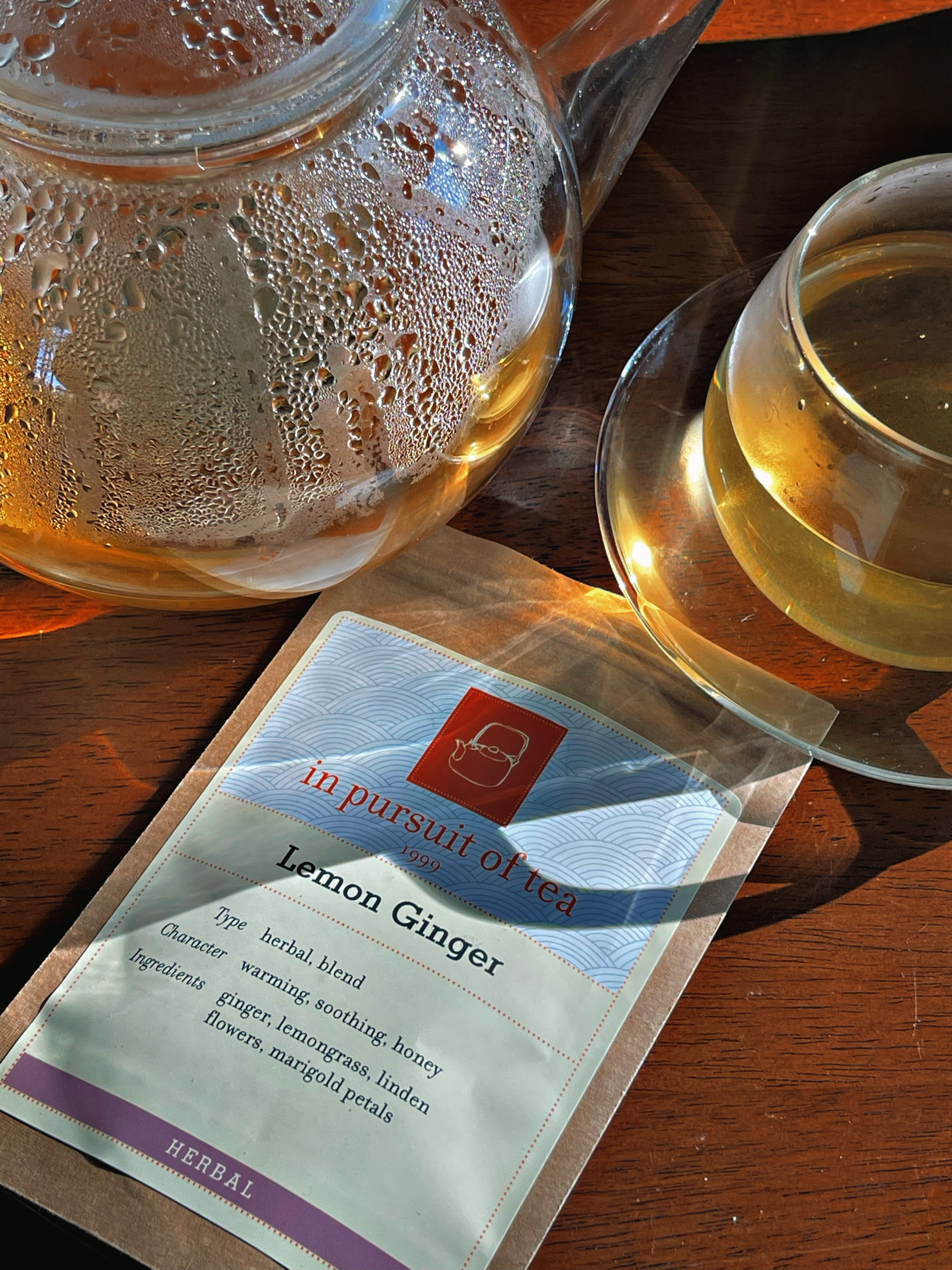 Organic Lemon Ginger Tea Bags - 100% Natural Herbal Tea for Digestion & Immunity - Perfect for Relaxation, Cold Relief & Wellness Routine