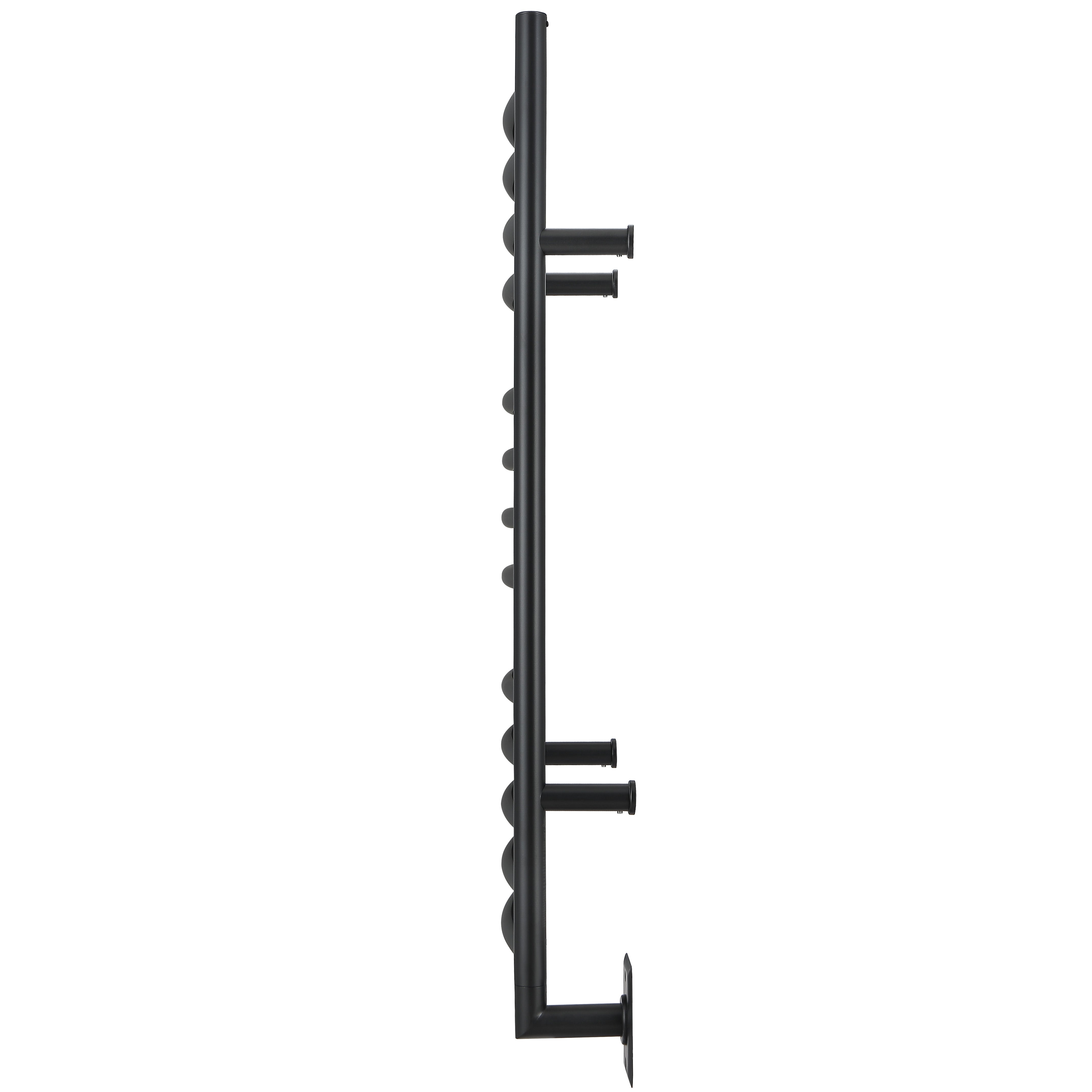 Ancona Svelte Rounded 40-Inch Hardwired Electric Towel Warmer & Drying Rack - Matte Black Finish | Bathroom Luxury, Spa Experience & Quick-Drying Solution for Hotels & Homes