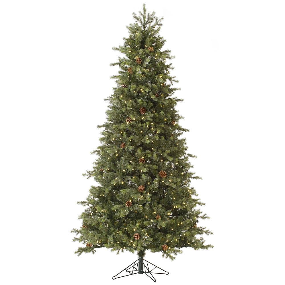 Vickerman 6 Foot Slim Rocky Mountain Fir Artificial Christmas Tree with 350 Warm White LED Lights - EZ Plug Technology for Easy Setup | Perfect for Living Room, Office, and Holiday Decorations