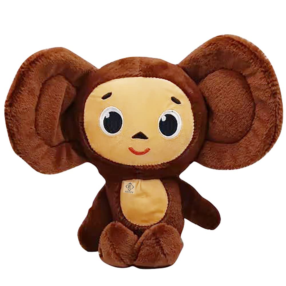 Original Licensed AEVVV Cheburashka Plush Toy - Soft Soviet Russian Collectible Stuffed Animal for Kids & Adults | Perfect Gift, Nursery Decor, and Movie Character Collection
