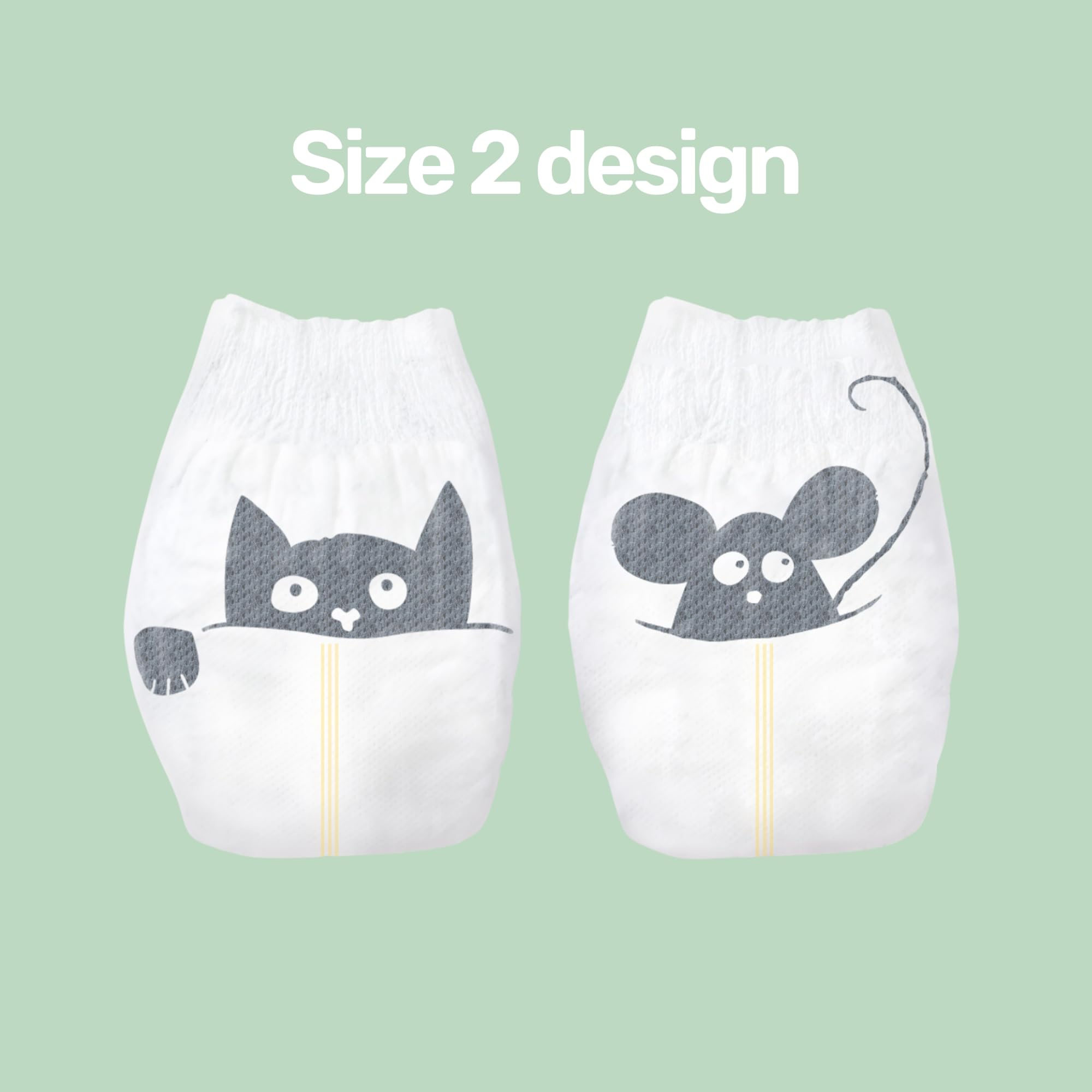 PARASOL Clear+Dry Disposable Baby Diapers | RashShield Protection, Leakproof Design, Hypoallergenic Diaper Set | Size 2 (10-18 lbs) 288 Count | Perfect for Newborns, Daycare & Overnight Use