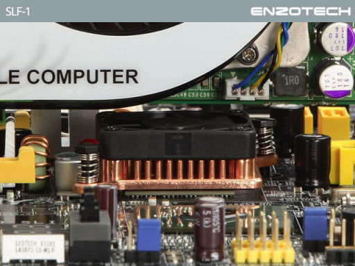 Enzotech Pure Copper Low Profile Heat Sink with Fan SLF 1 - High Performance Cooling for PC, Laptop, and Gaming Computer Components