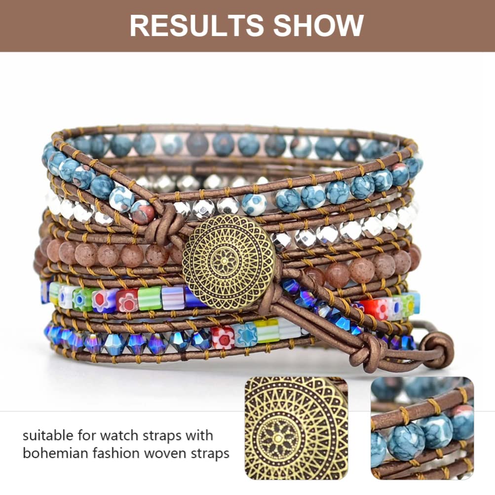 1pc Fashion Woven Beaded Watch Band - Decorative Replaceable Wrist Strap for Women & Men - Perfect for Casual Wear, Boho Style & Unique Accessories