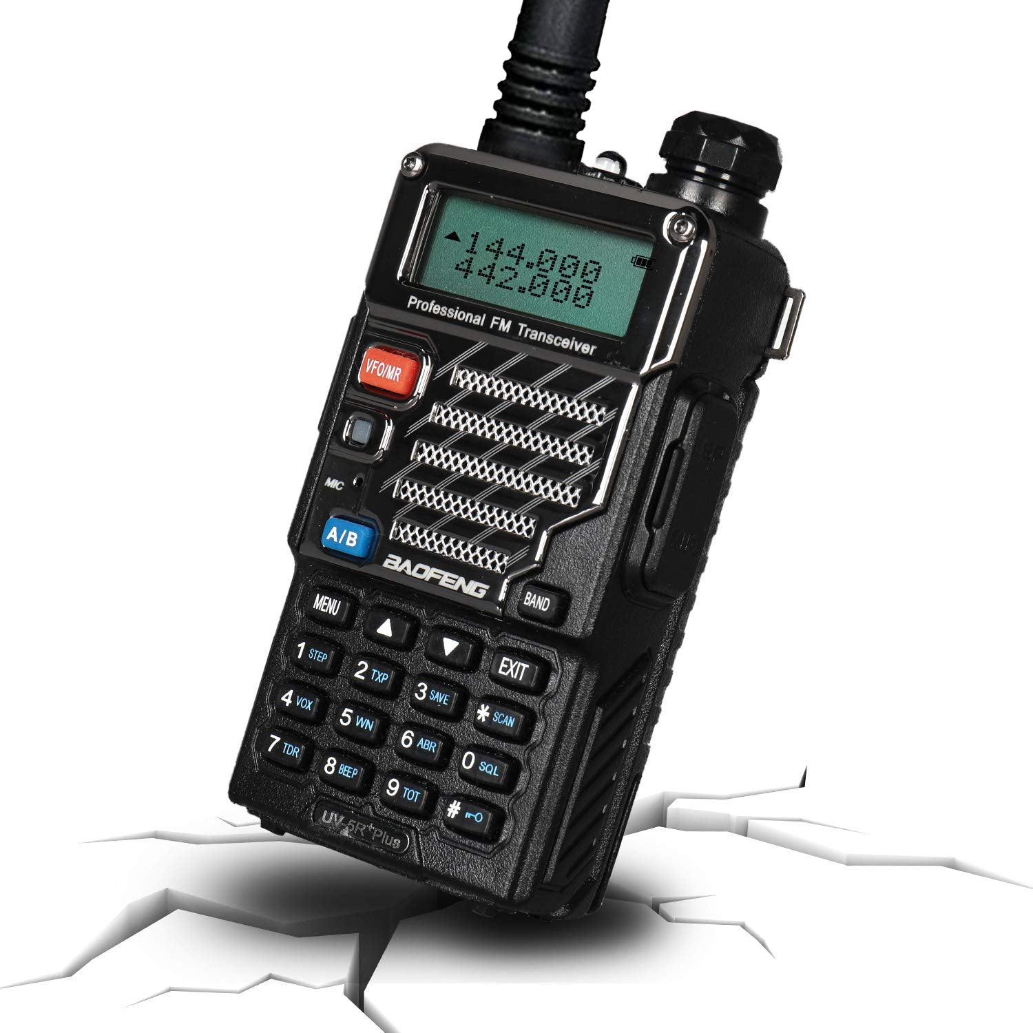 Baofeng UV-5R Plus Two-Way Radio Walkie Talkie - Long Range, Dual Band, High Power (Open Box) - Perfect for Outdoor Adventures, Security, and Emergency Communication