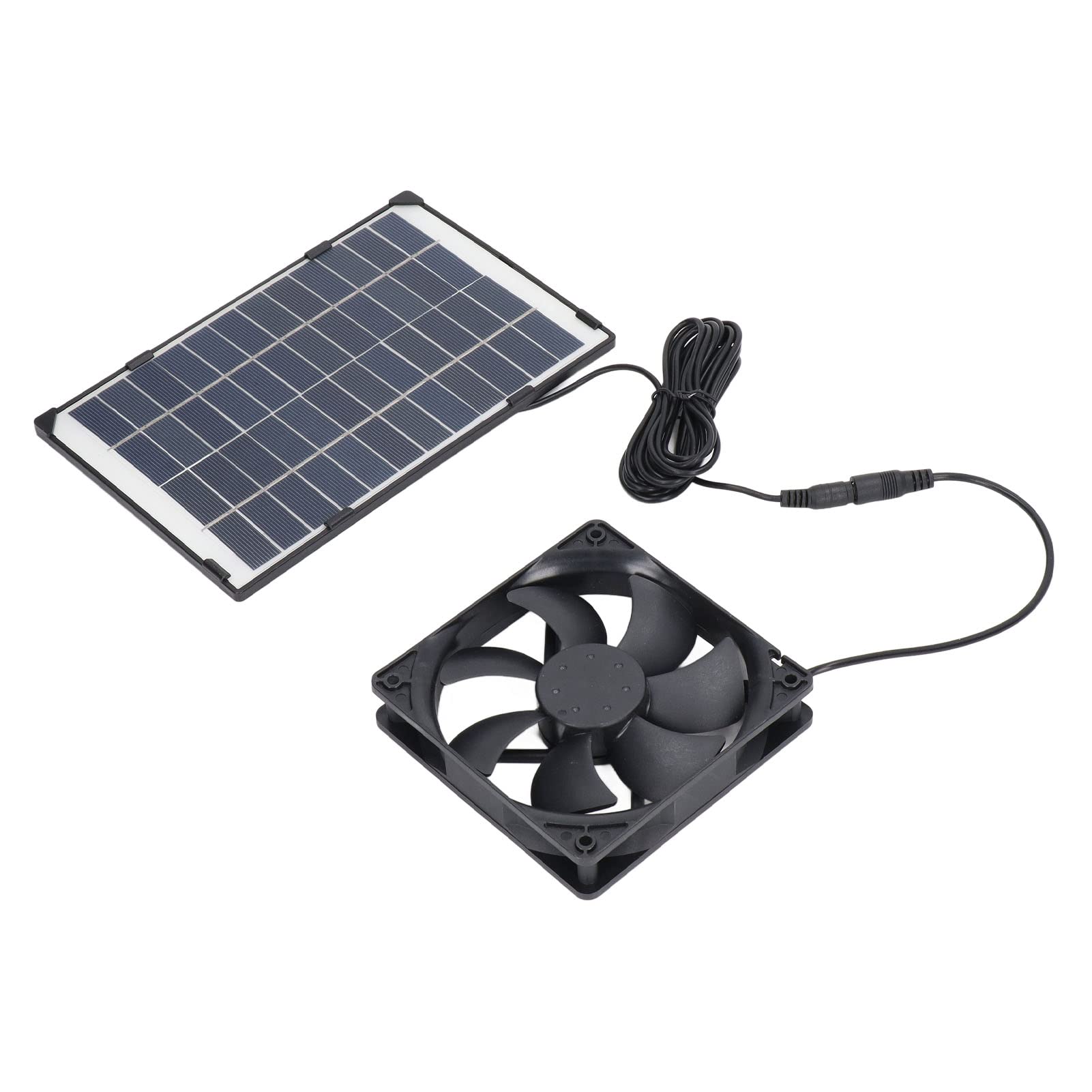 UBERSWEET® 6W 12V Solar Powered Fan - High Efficiency Mini Solar Panel Fan for Greenhouse Ventilation, Cooling & Air Circulation | Perfect for Greenhouses, Sheds, RVs & Outdoor Spaces