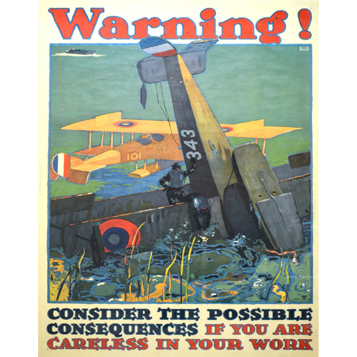 Warning Careless Canvas Print - High-Quality Wall Art for Home & Office Decor - Perfect for Living Room, Bedroom, and Office Spaces