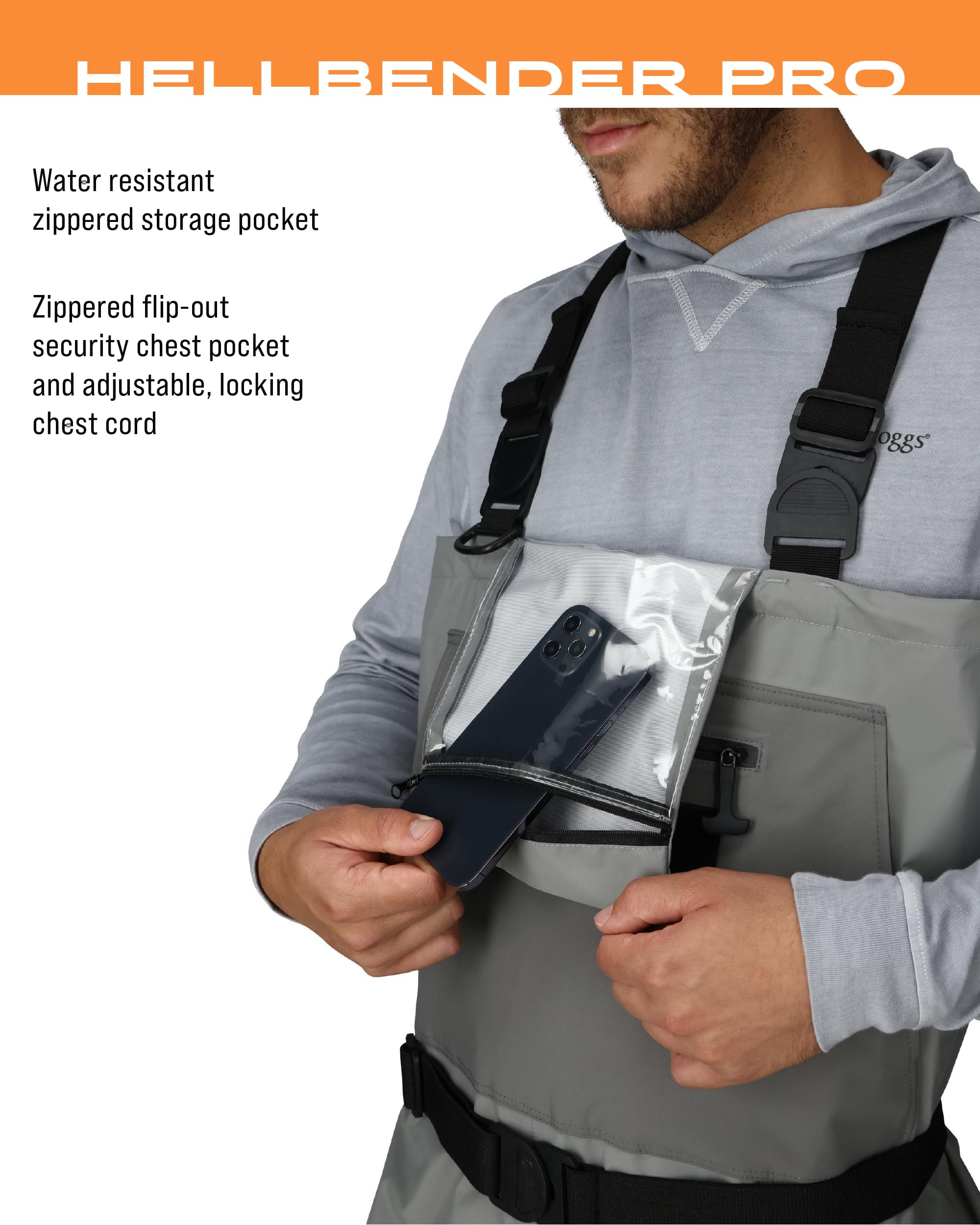 FROGG TOGGS Men's Hellbender Pro Bootfoot Fishing Chest Waders - Waterproof & Durable for Fly Fishing, Hunting & Outdoor Adventures