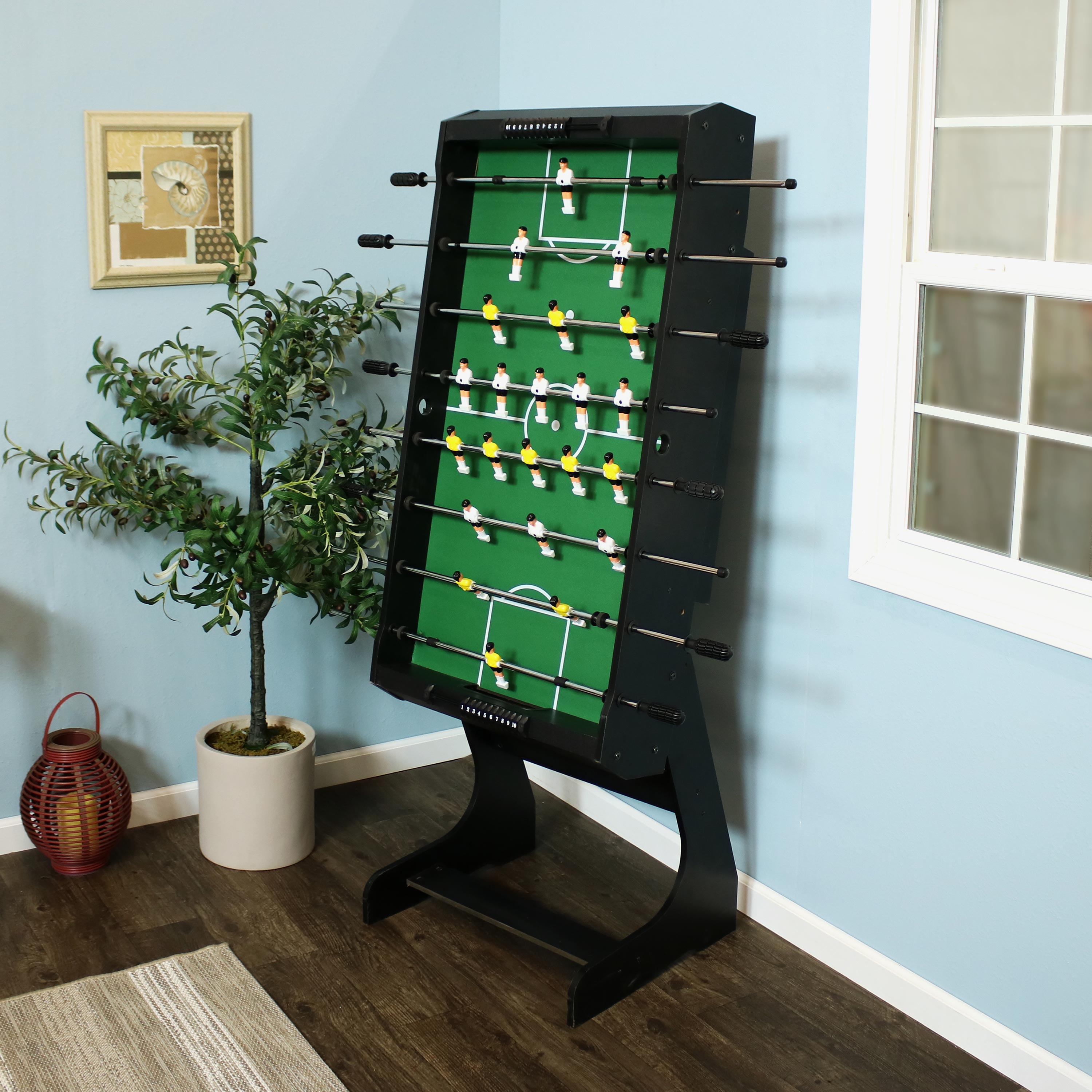 Sunnydaze 48 Inch Folding Foosball Game Table for Kids & Adults - Indoor & Outdoor Fun for Game Rooms, Parties, and Family Gatherings