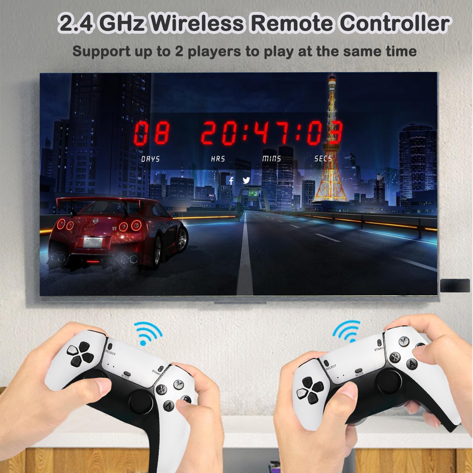 Retro Game Console - Plug & Play Video Game System with 20,000+ Built-in Games, 23 Classic Emulators, 4K HDMI Output for TV, Includes 2 Controllers - Perfect for Family Game Nights & Nostalgic Gaming Experience