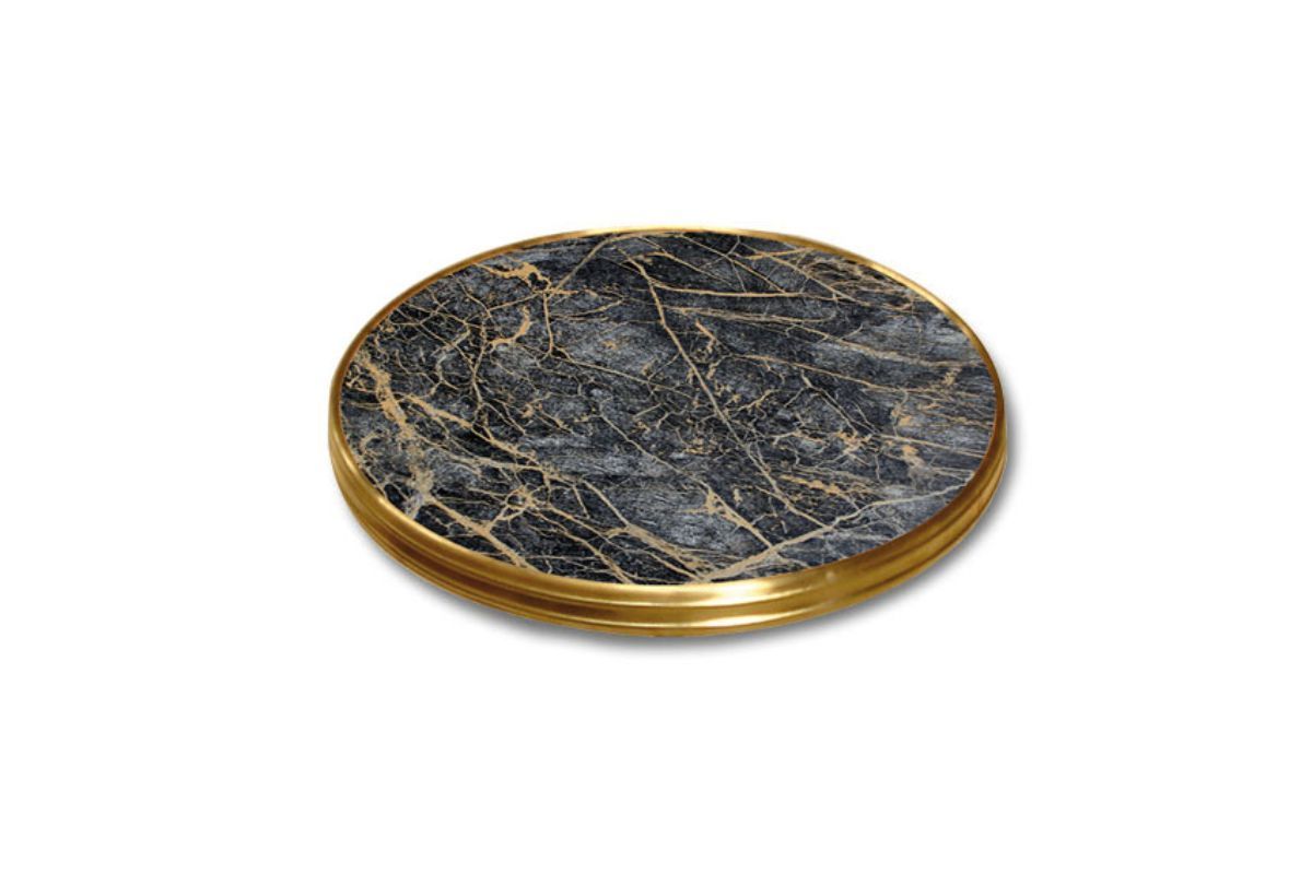 sienna with brass edge