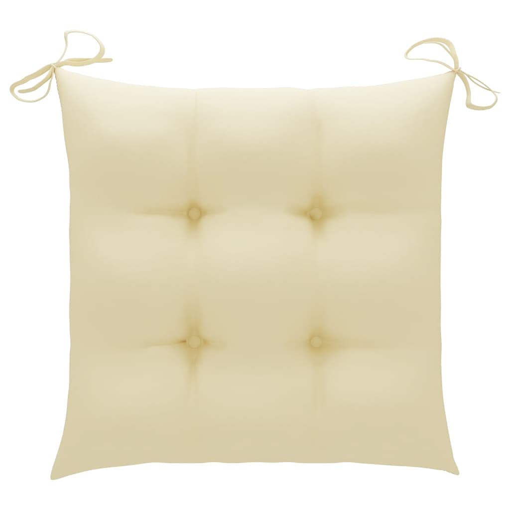 Premium 2-Pack Cream White Outdoor Chair Cushions - Thick Comfortable Fiber Fill Patio Seat Pads, Water-Resistant 15.7x15.7x2.8 Fabric - Perfect for Garden, Deck, Poolside & Patio Furniture