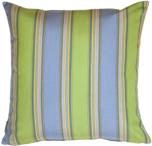 Sunbrella Outdoor Pillow Set of 2 - 20x20 Inch Bravada Limelite Pattern with Insert - Waterproof & Fade-Resistant Cushions for Patio, Poolside & Garden Decor
