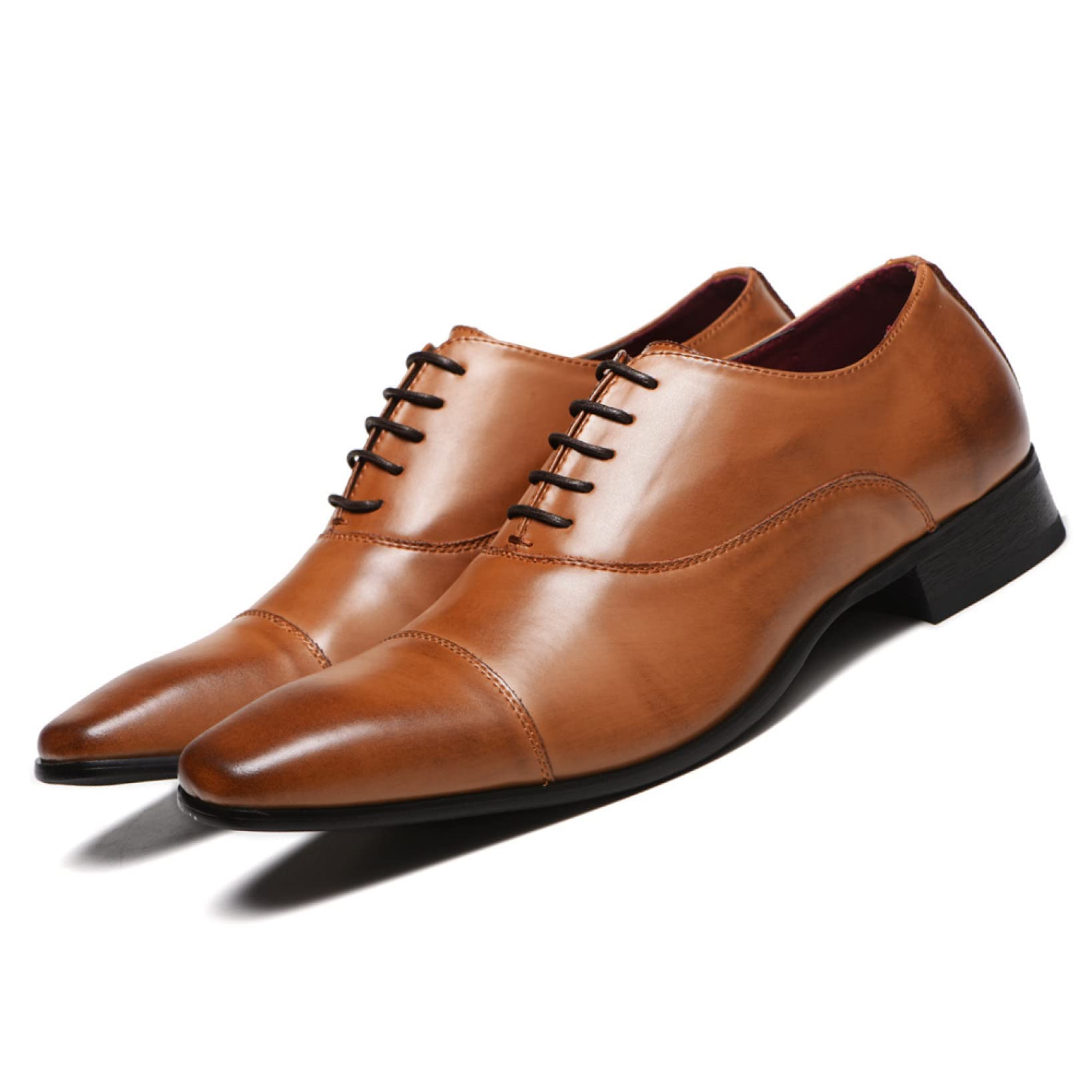 **Men's Retro Square Toe Oxford Dress Shoes – Comfortable Height Increasing Formal Business Shoes for Wedding, Tuxedo & Office Wear**    *(Perfect for Weddings, Prom, Business Meetings & Special Occasions)*