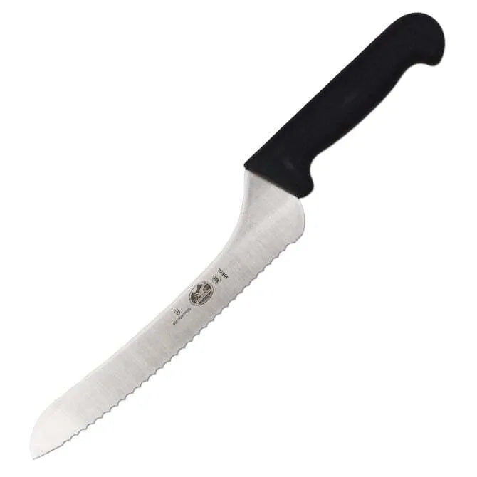 Victorinox Offset Wavy Edge Knife - Professional Serrated Kitchen Knife for Slicing Bread, Fruits & Vegetables - Perfect for Home Chefs & Culinary Enthusiasts