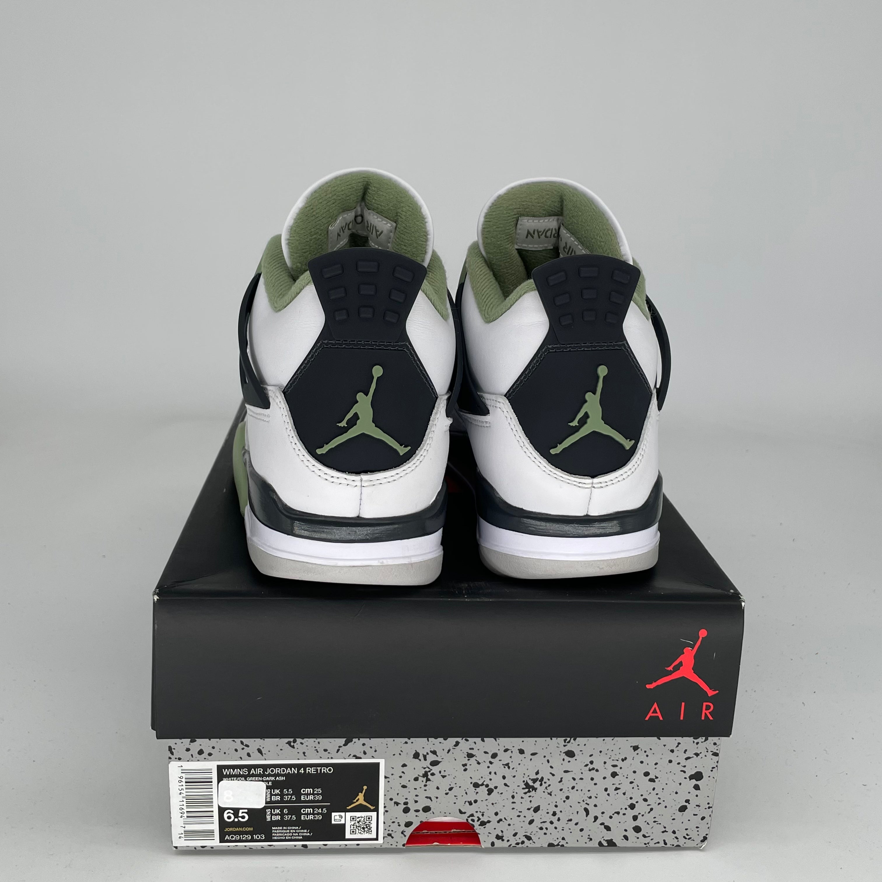 AIR JORDAN 4 SEAFOAM Women's Sneakers - Size 6.5/8W - Style AQ9129-103 - Perfect for Running, Gym & Streetwear Fashion