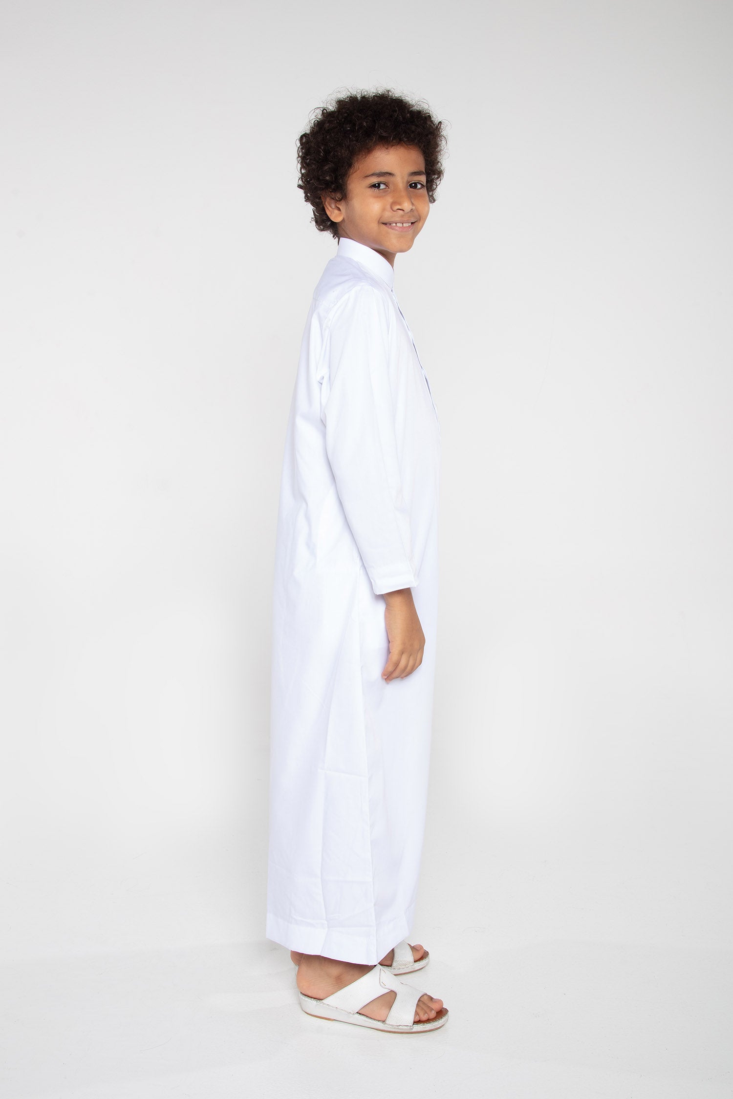 Haramain Style Soft Collar for Kids - Comfortable Islamic Prayer Outfit - Perfect for Eid, Mosque, and Daily Prayers