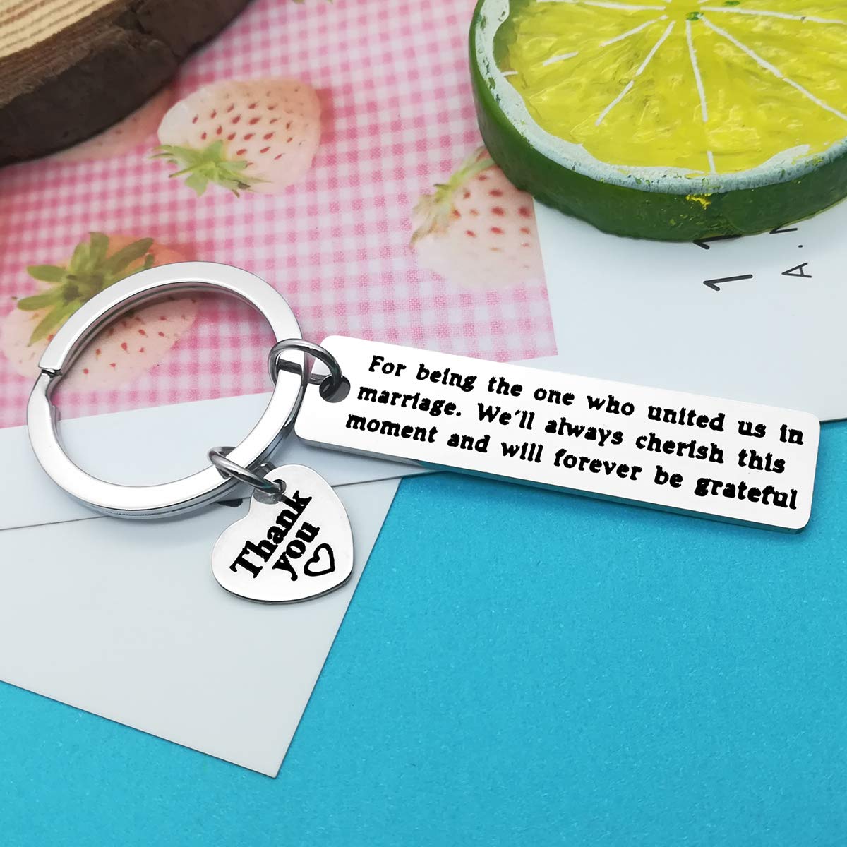 Wedding Officiant Keychain - Personalized Thank You Gift for Wedding Planner & Officiant - Perfect for Officiant Appreciation, Wedding Party Favors & Ceremony Keepsakes