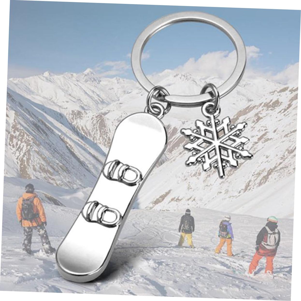 WRITWAA 3-Piece Snowboard Keychain Set - Cute Ski Keyring Pendant for Snowboarders - Perfect for Backpacks, Luggage & Snow Gear Accessories