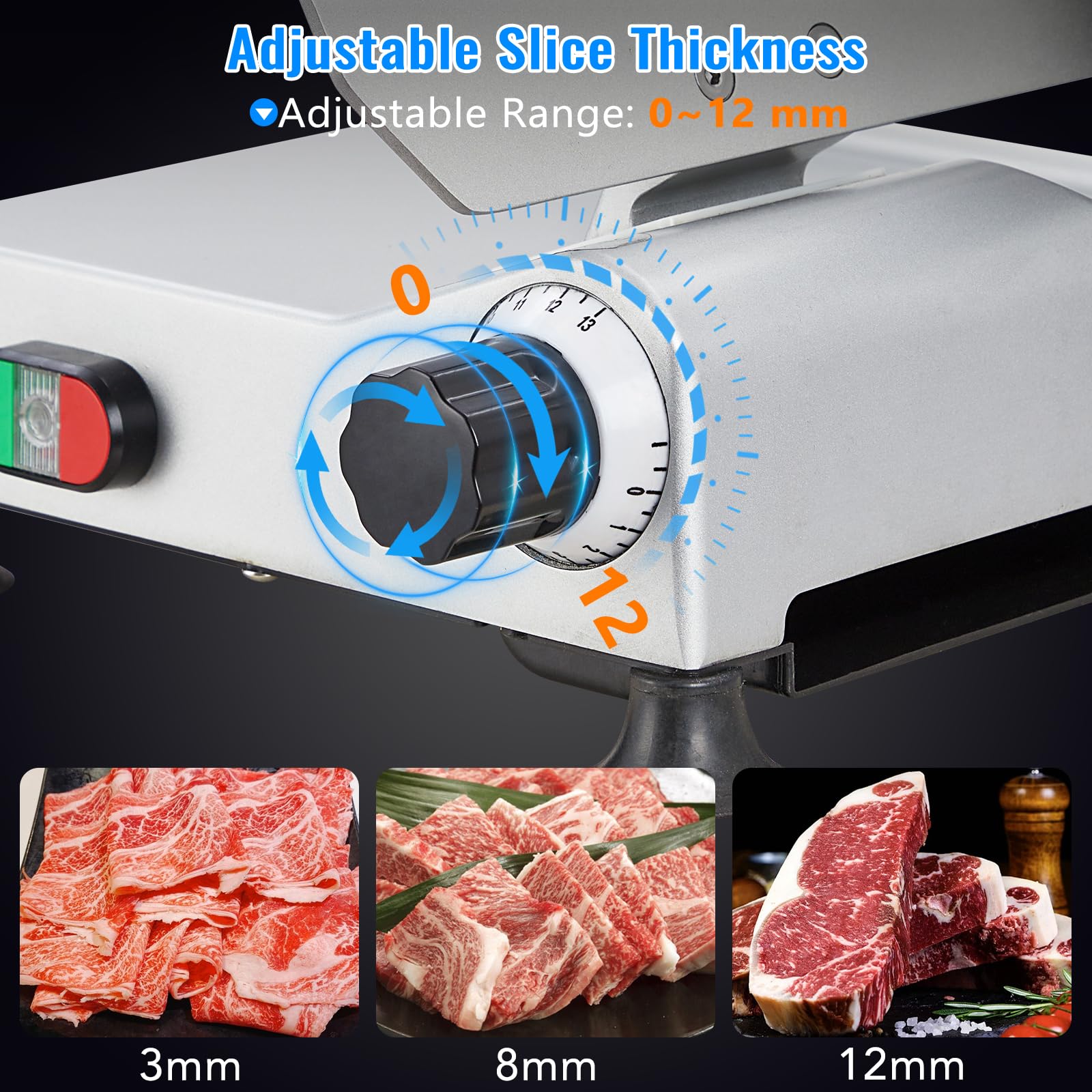 240W Electric Meat Slicer with 10