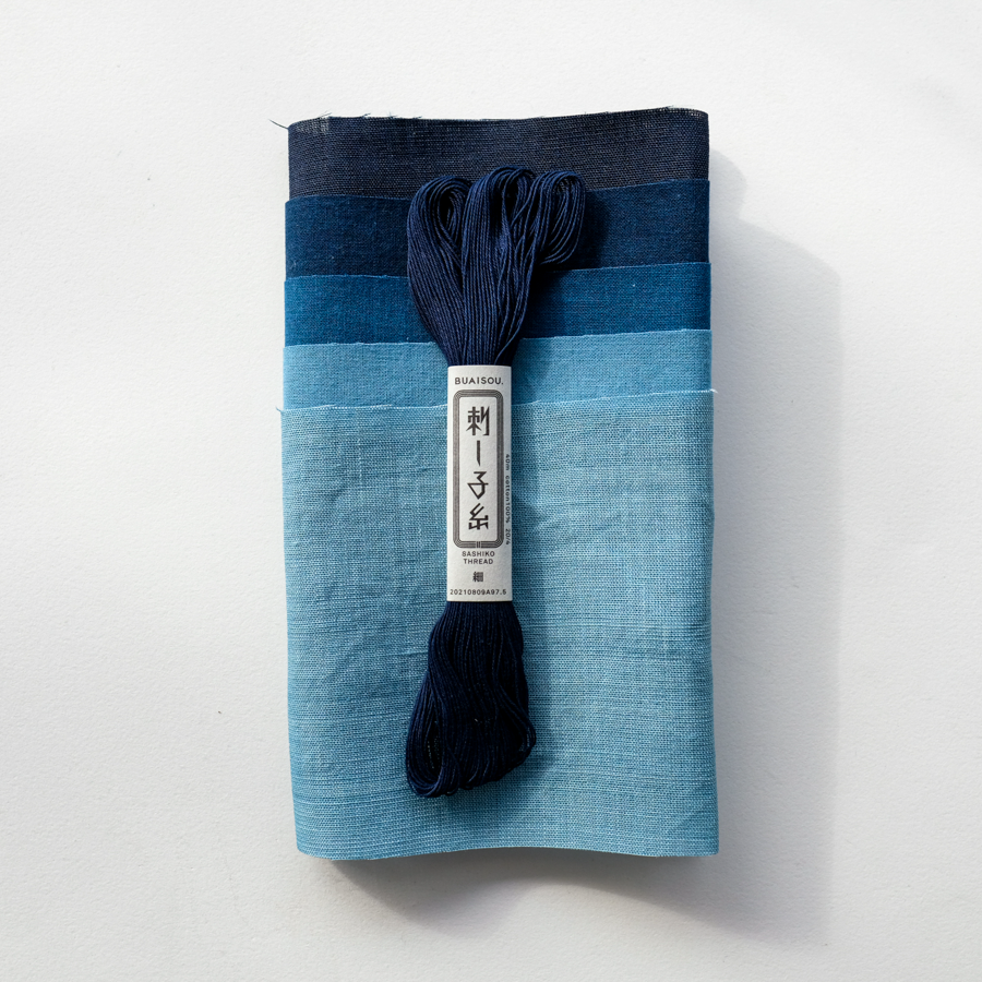 BUAISOU Indigo Dye Sampler Kit - Traditional Japanese Natural Dyeing Supplies for DIY Crafts, Fabric Art & Home Decor