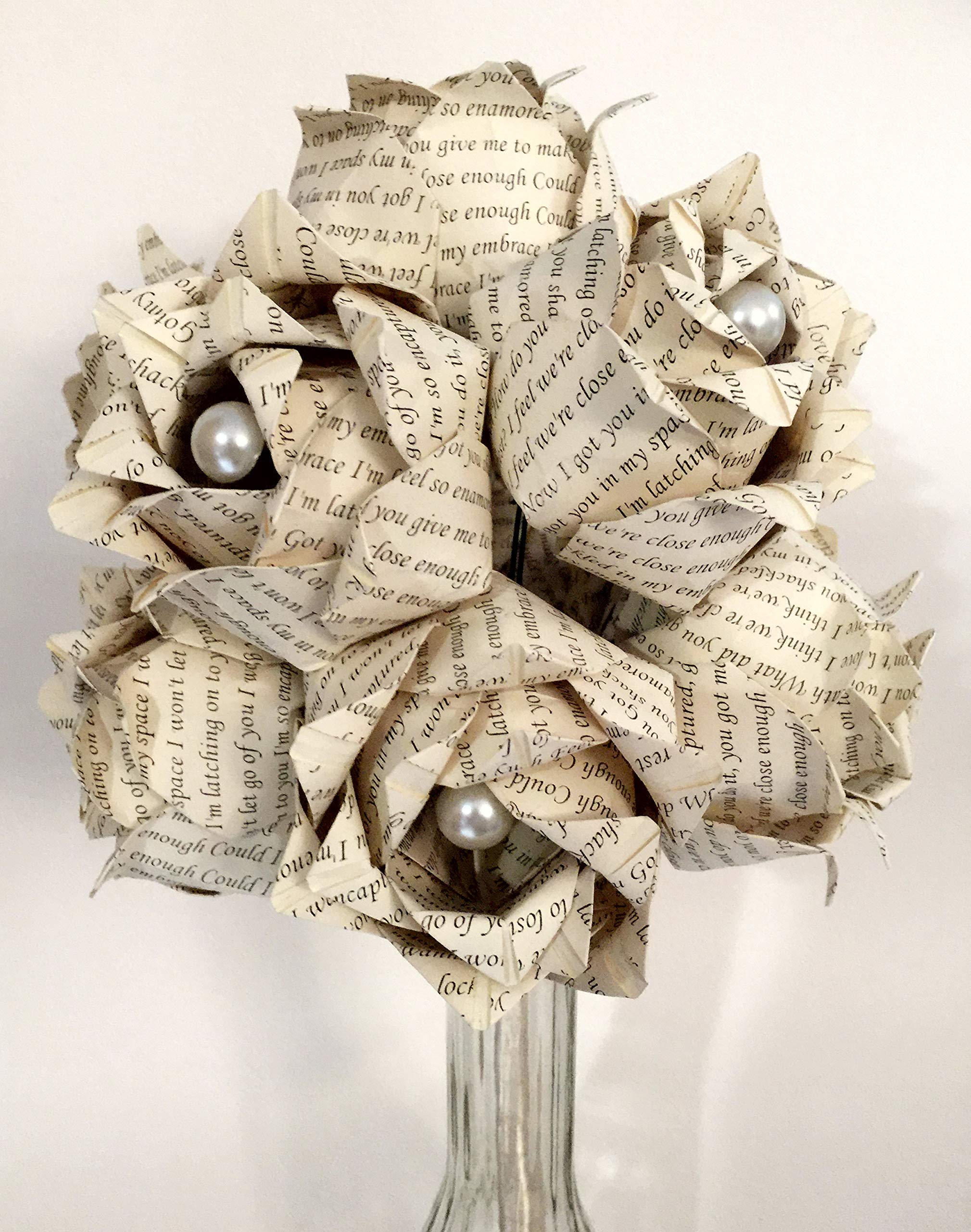 Custom Handmade Paper Roses - Wedding Bouquet & Anniversary Gift