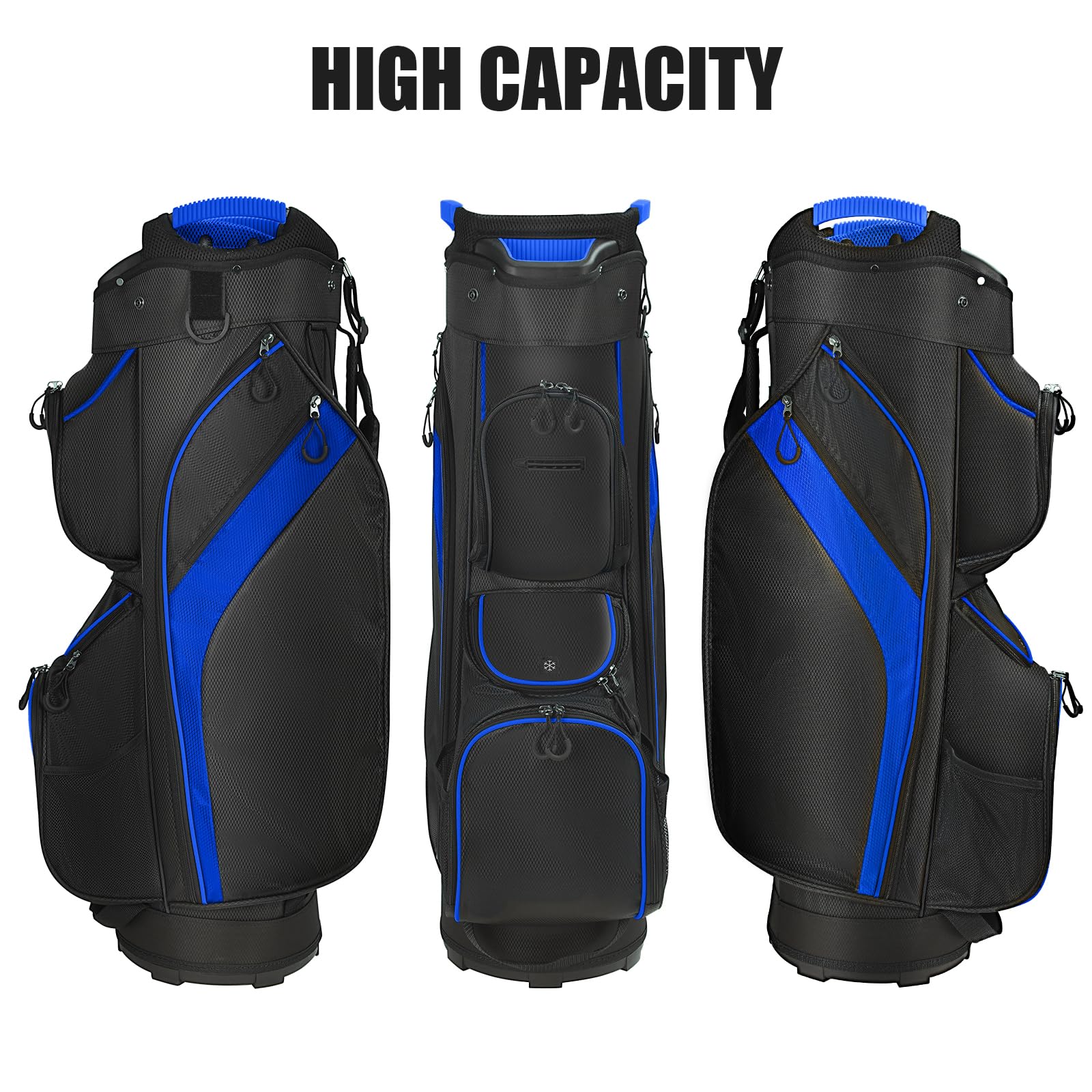 KYTAI 15-Way Golf Bag with Full-Length Dividers & 9 Pockets - Includes Rain Hood - Ergonomic Design for Men & Women | Perfect for Golf Tournaments, Driving Range & Club Storage