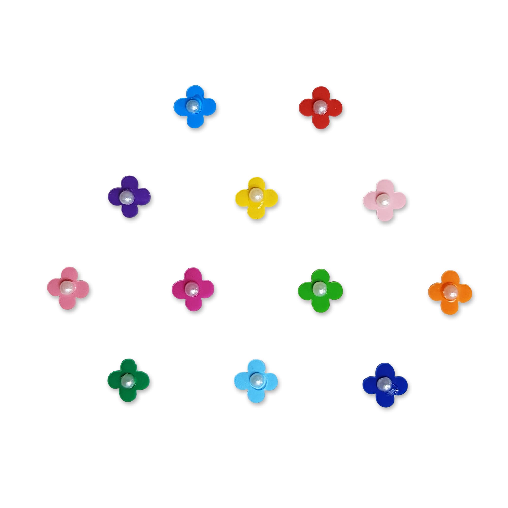 Comet Busters Cute Floral Baby Bindis for Girls - 6mm Kids Face Decoration Stickers (BB008) - Perfect for Birthday Parties, Festivals & Cultural Events