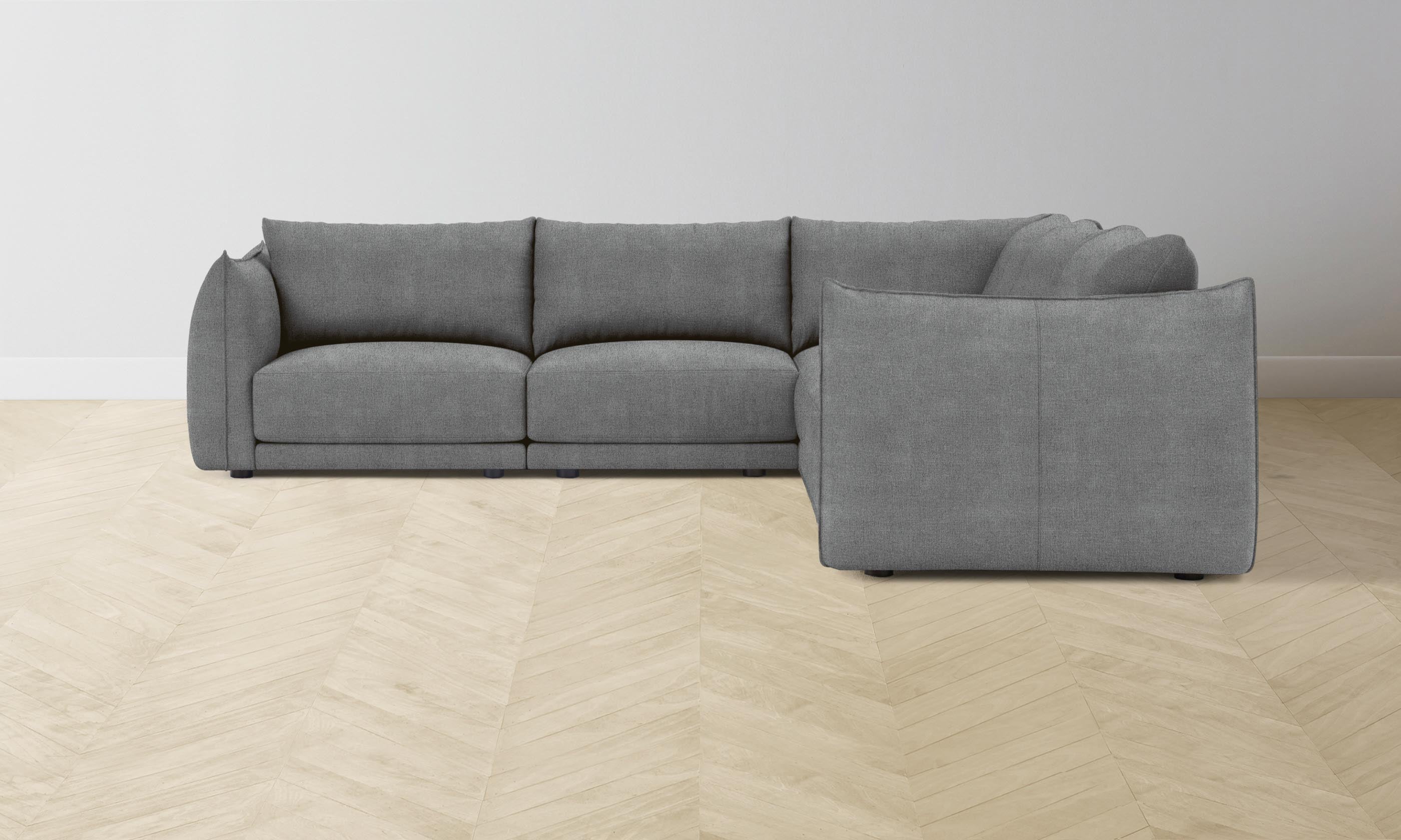 Jones Modular Sectional Sofa with Performance Mélange Weave Fabric - Perfect for Living Rooms, Family Gatherings and Nighttime Relaxation