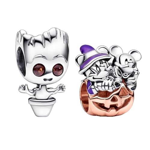 Dancing Little Ghost and Mouse Halloween Pumpkin Charm