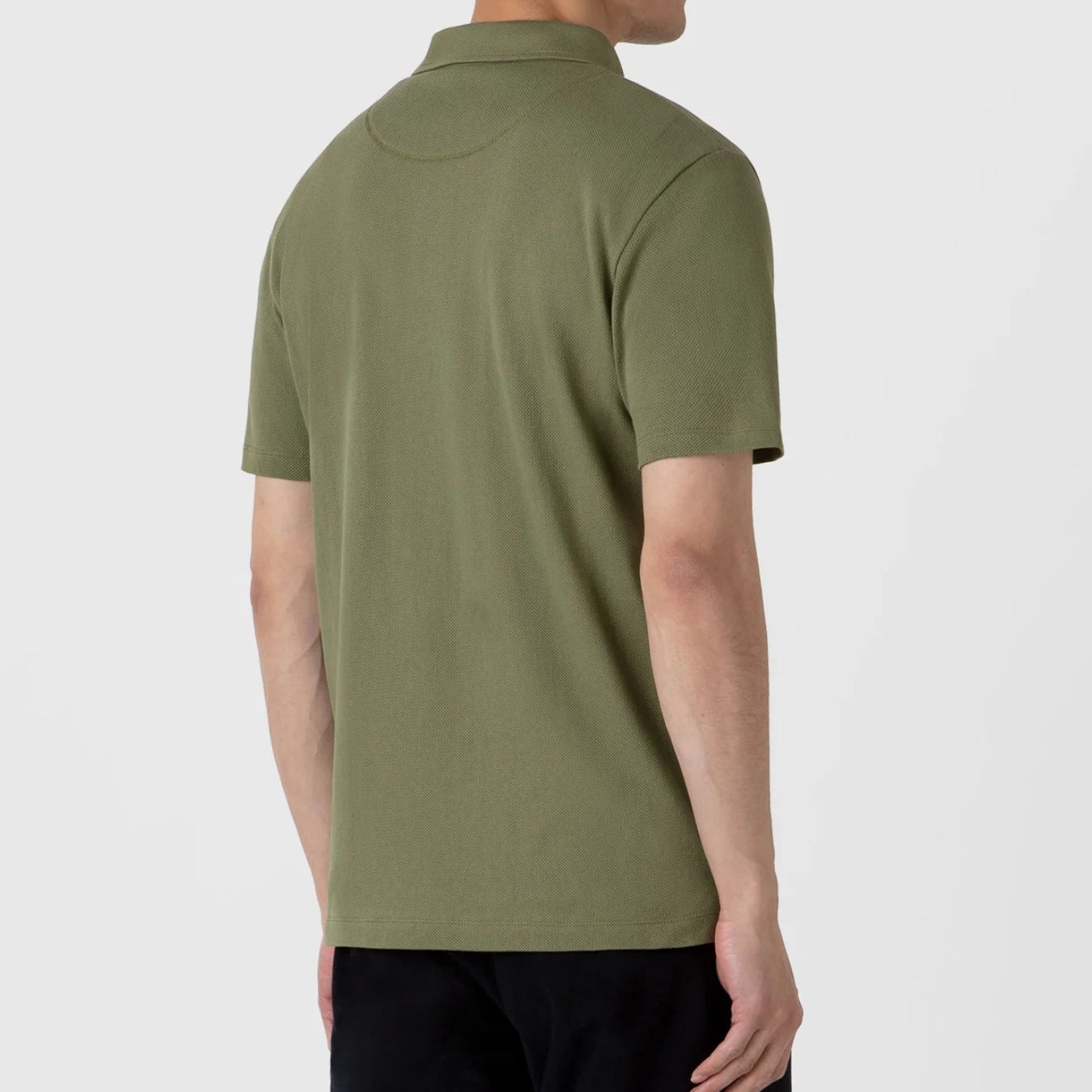 Moss Green Riviera Polo Shirt for Men - Comfortable Casual Short Sleeve Cotton Shirt - Perfect for Golf, Office & Summer Outings