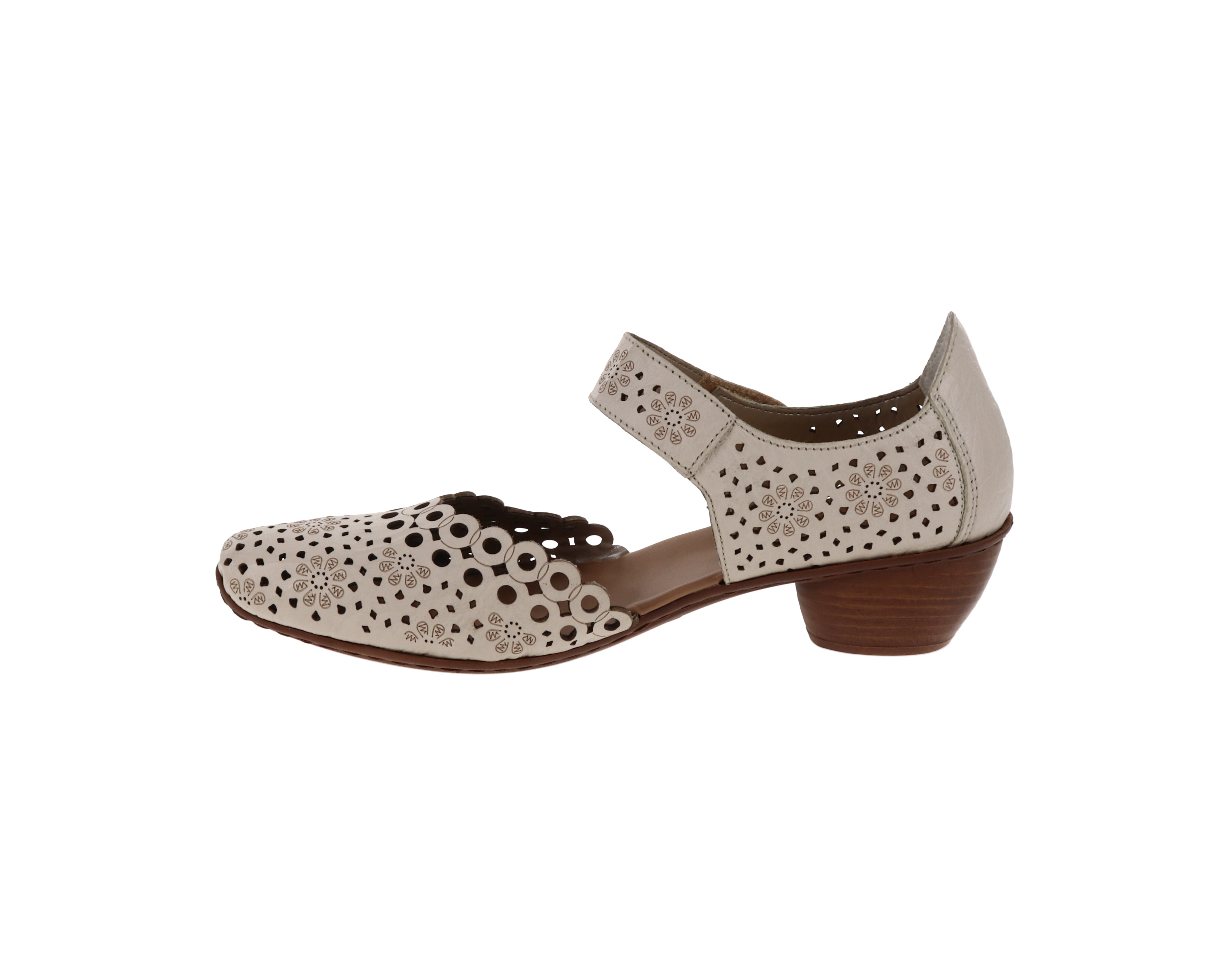 Rieker 43753 Women's Comfortable Casual Shoes in Cream - Perfect for Work, Walking & Everyday Wear