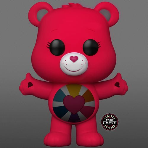 Care Bears 40th Anniversary Hopeful Heart Bear Glow-in-the-Dark Pop! Vinyl Figure [Chase Variant] - Limited Edition Collectible for Fans & Gift Idea for Birthday, Christmas, or Display