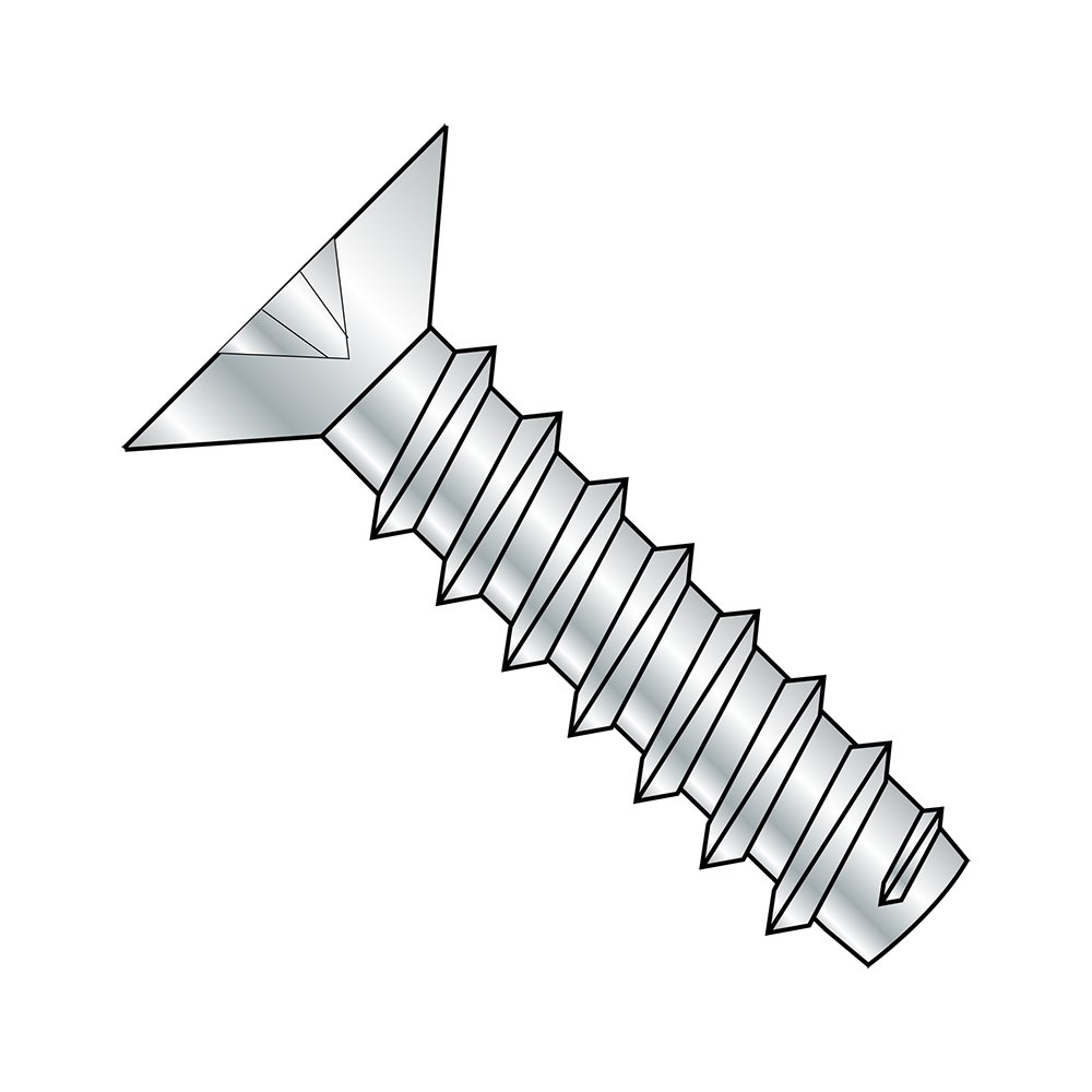 #4-24 Steel Sheet Metal Screws, Zinc Plated, 100-Pack for DIY & Repairs