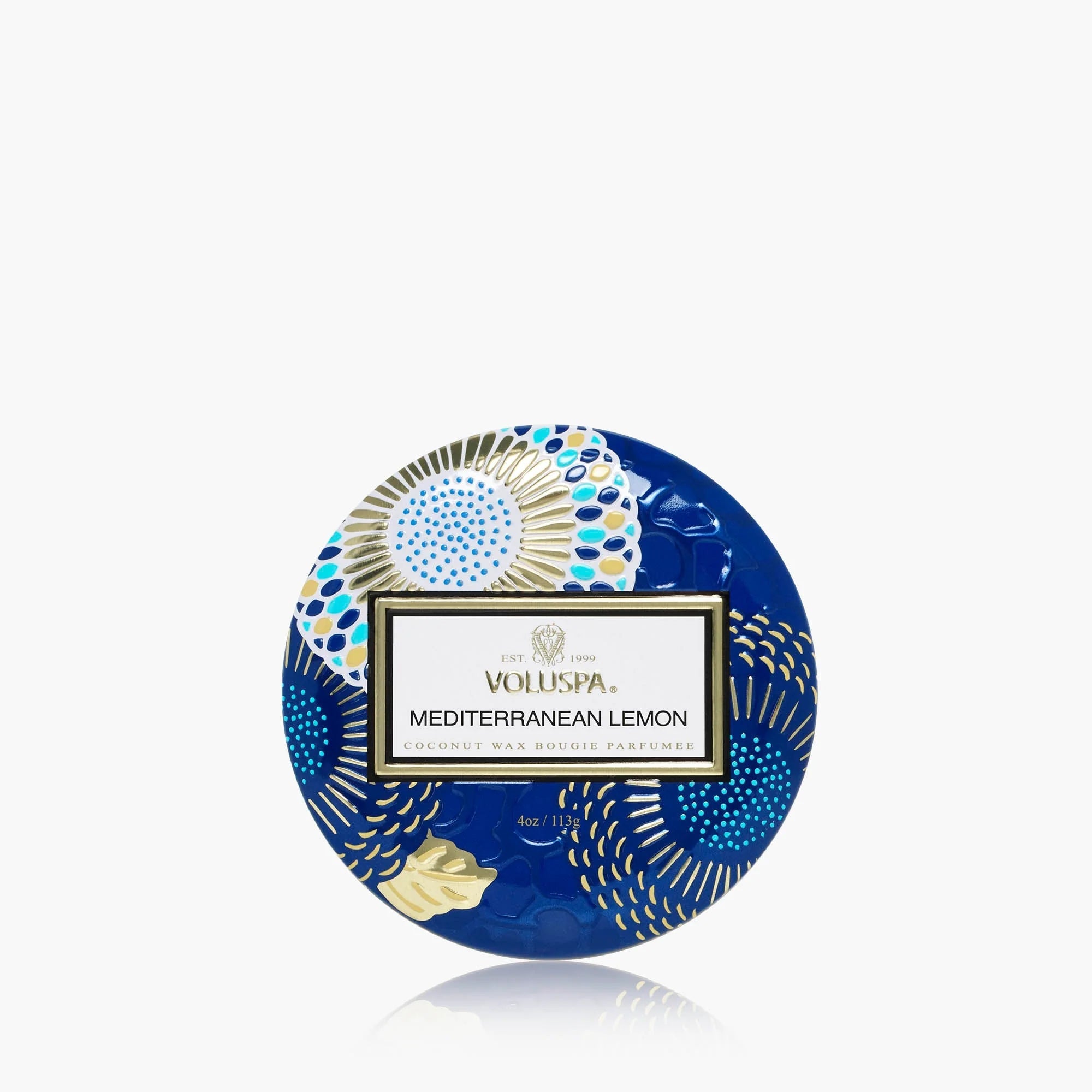 Mediterranean Lemon Scented Mini Tin Candle - Handmade Soy Wax Candle for Home, Bathroom & Relaxation - Perfect for Aromatherapy & Gifts