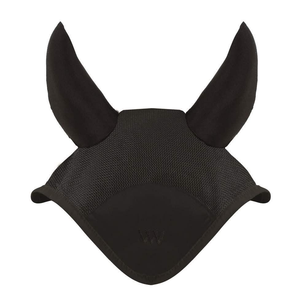 Woof Wear Ergonomic Noise Reducing Fly Veil for Horses - Black, Large Size | Perfect for Trail Riding, Training & Show Jumping