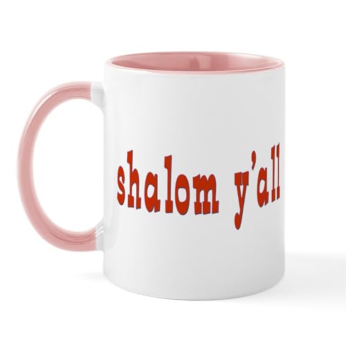 White/Pink Inside - Greetings Shalom Y'all Mug