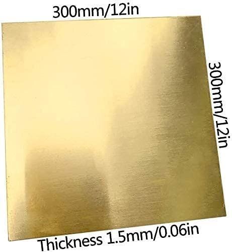 Premium Copper Sheet & Brass Foil for Metalworking, DIY Crafts - 300x300mm (12x12 Inches) - Perfect for Jewelry Making, Home Decor, and Art Projects