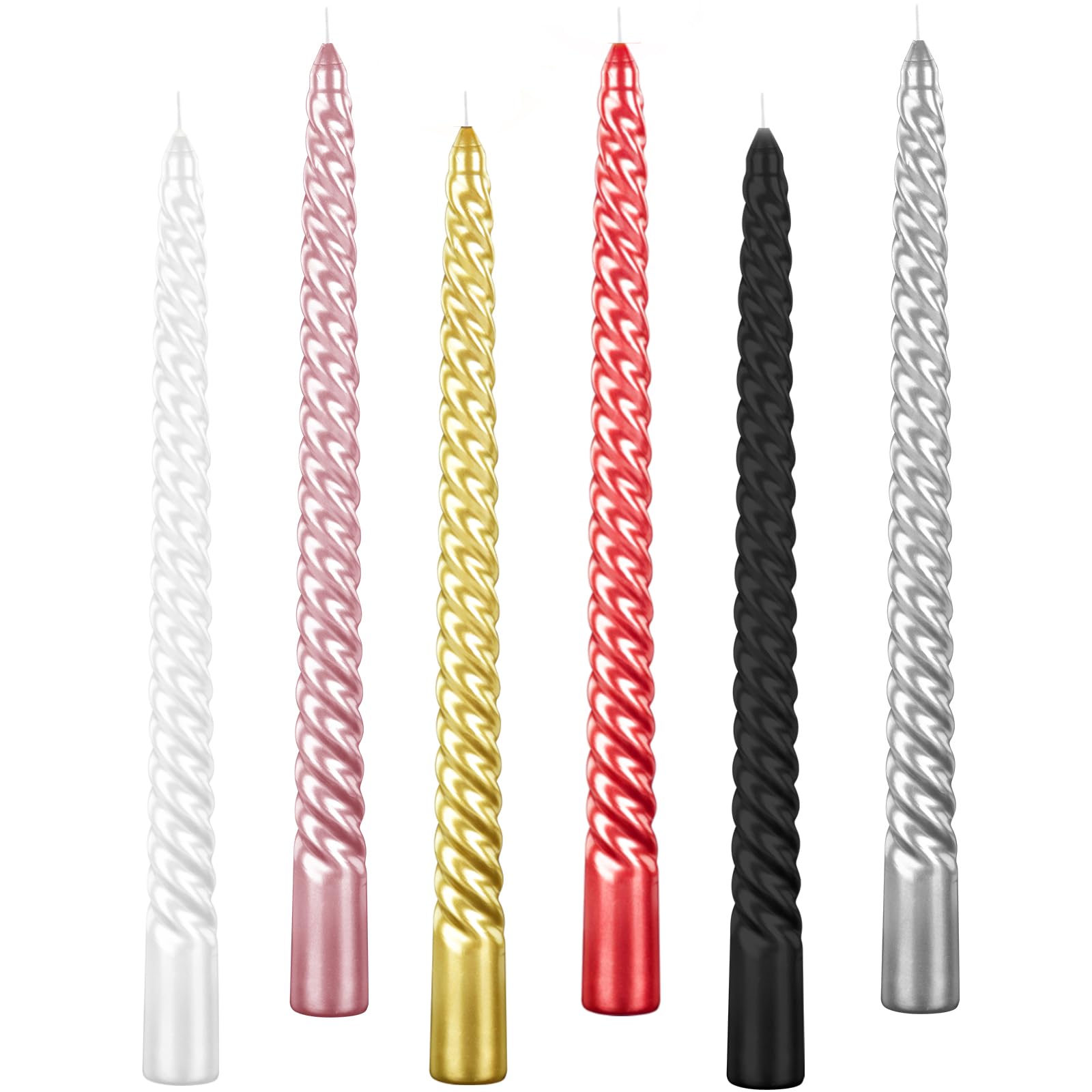 Kemladio 10 Inch Pink Unscented Taper Candles - 8 Pack Long Burning Dinner Candles (8 Hour Burn Time) for Romantic Dinners, Halloween Decorations & Holiday Centerpieces