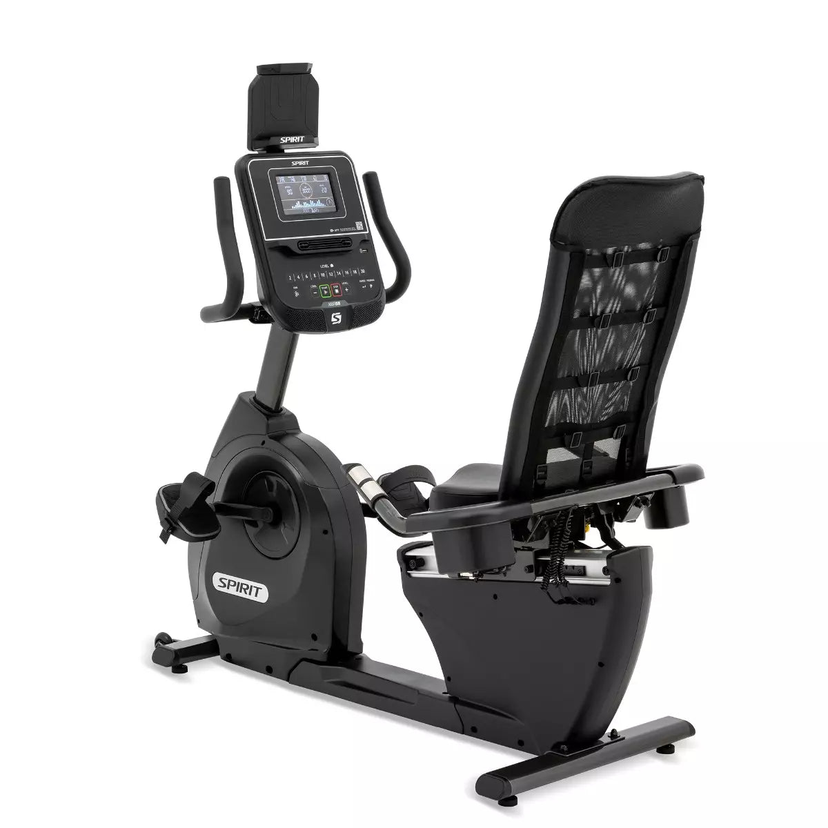 Spirit XBR55 Recumbent Exercise Bike for Home Gym - Comfortable Indoor Cycling Workout for Seniors & Low-Impact Cardio Training