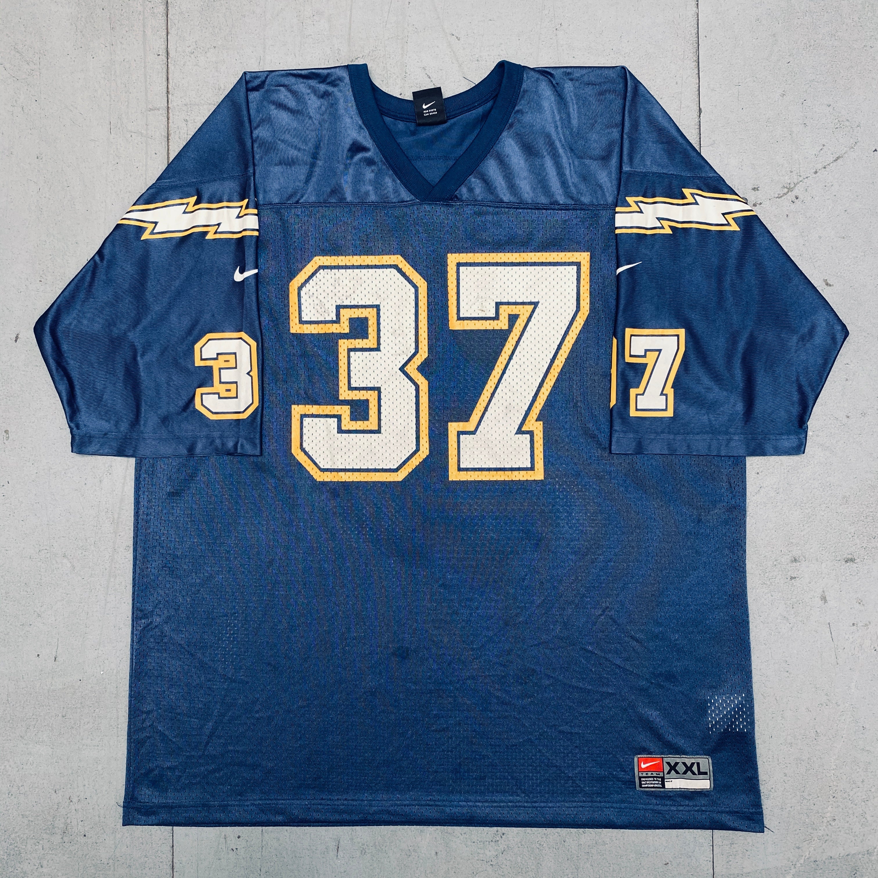Rodney Harrison San Diego Chargers 1996/97 Vintage NFL Jersey (XL/XXL) - Perfect for Game Day & Football Fan Collections