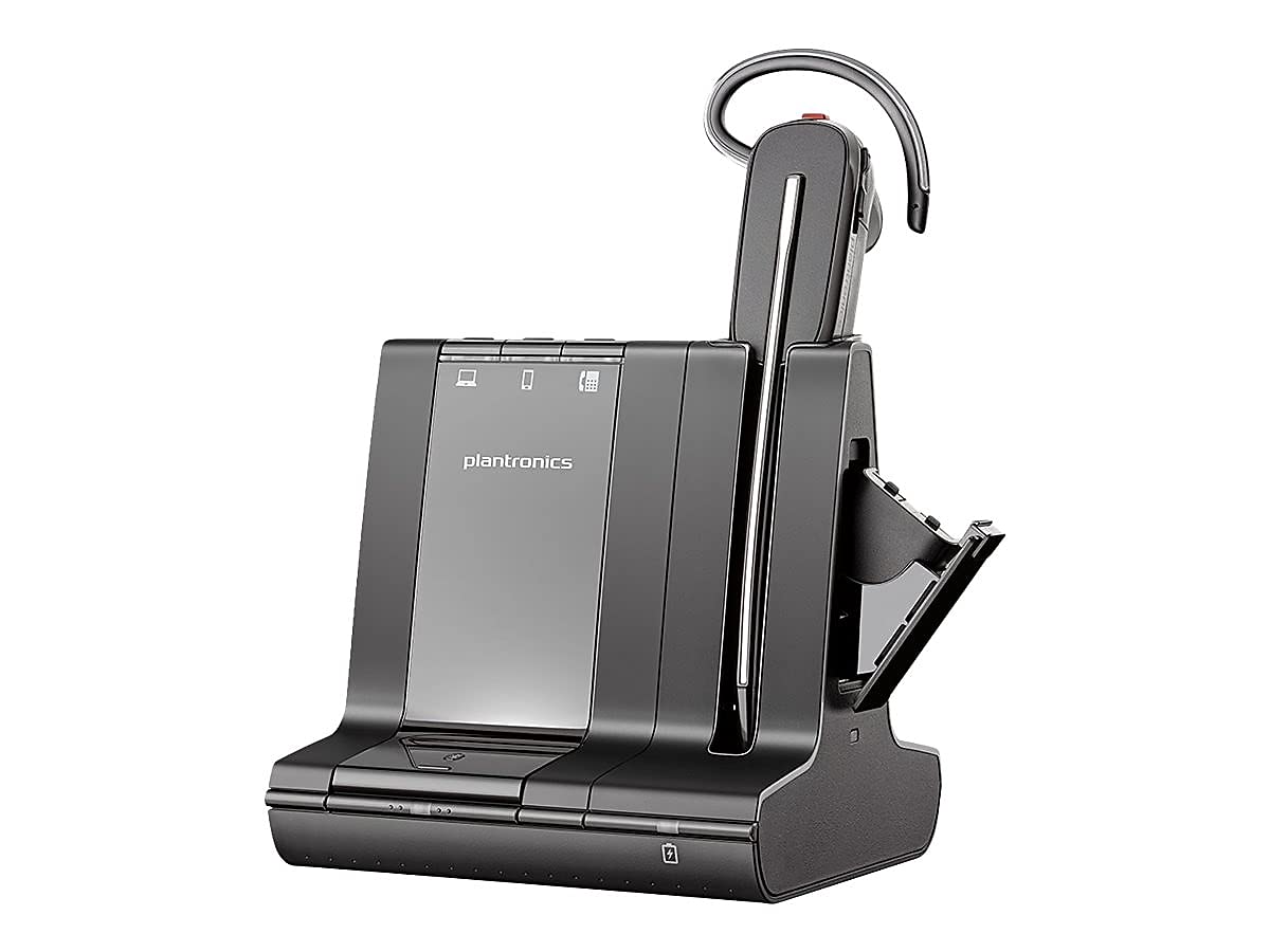 Poly Savi S8245-M Monaural Office Headset for Microsoft Teams - Black | Noise-Canceling Mic, Lightweight Design for Professional Calls & Remote Work