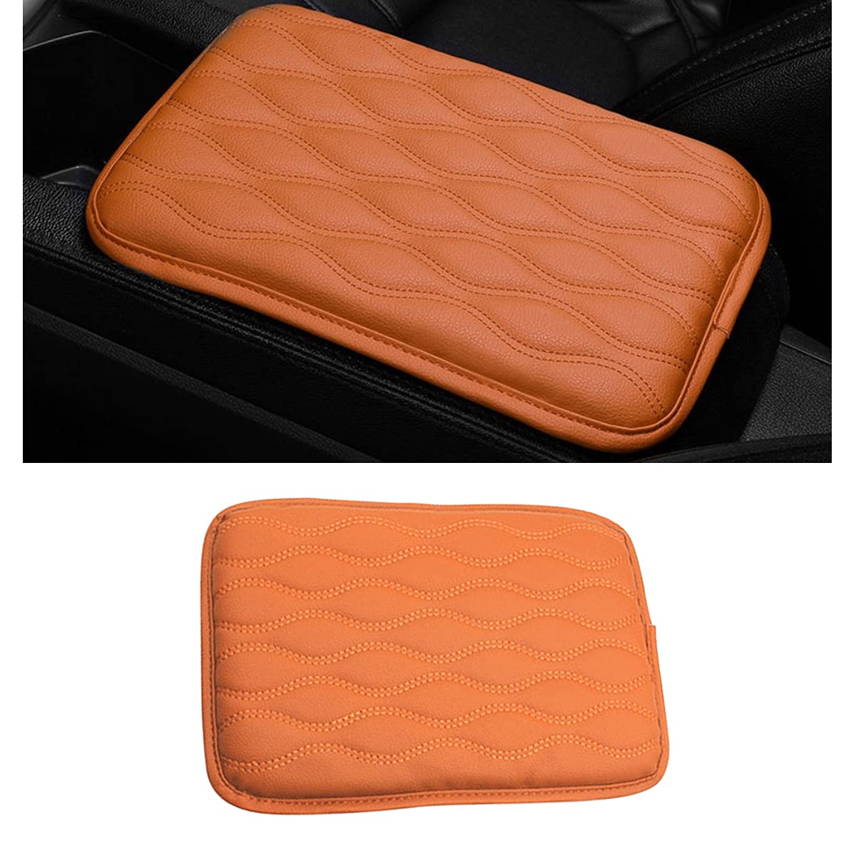 Premium PU Leather Car Center Console Cover - 11.4