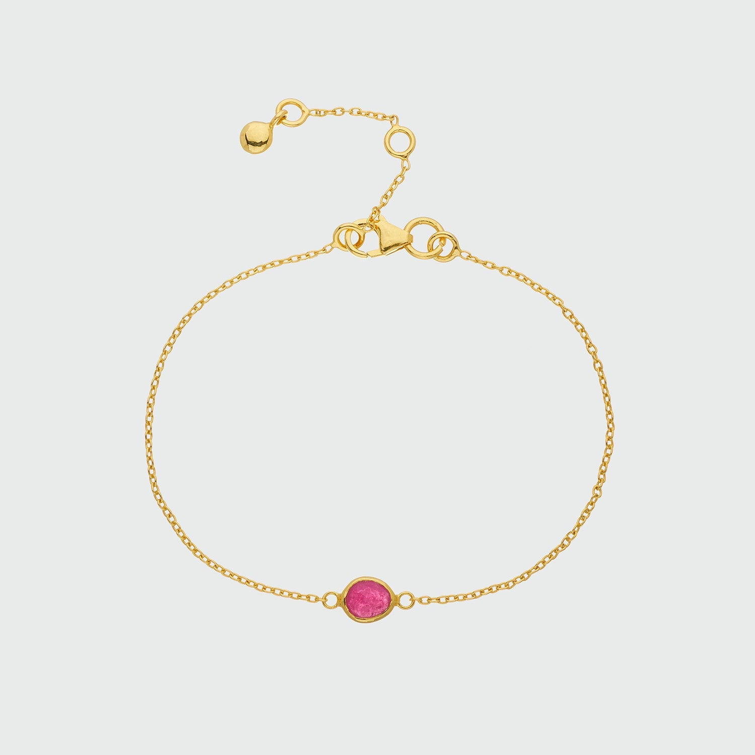 Hampton Ruby & Gold Vermeil Bracelet for Women - Elegant 18K Gold Plated Sterling Silver Jewelry - Perfect for Parties, Weddings & Special Occasions
