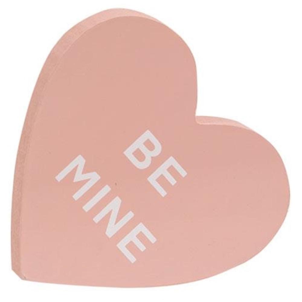 Be Mine Conversation Heart Block - Sweet Valentine's Day Decor for Home, Party & Romantic Gifts | Cute Love-Themed Decoration for Couples & Weddings