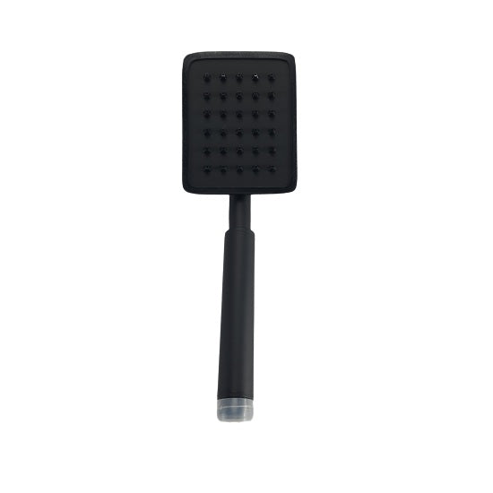 Square Matte Black Handshower - Modern Bathroom Shower Head with Adjustable Spray Settings for Relaxing or Massage Use