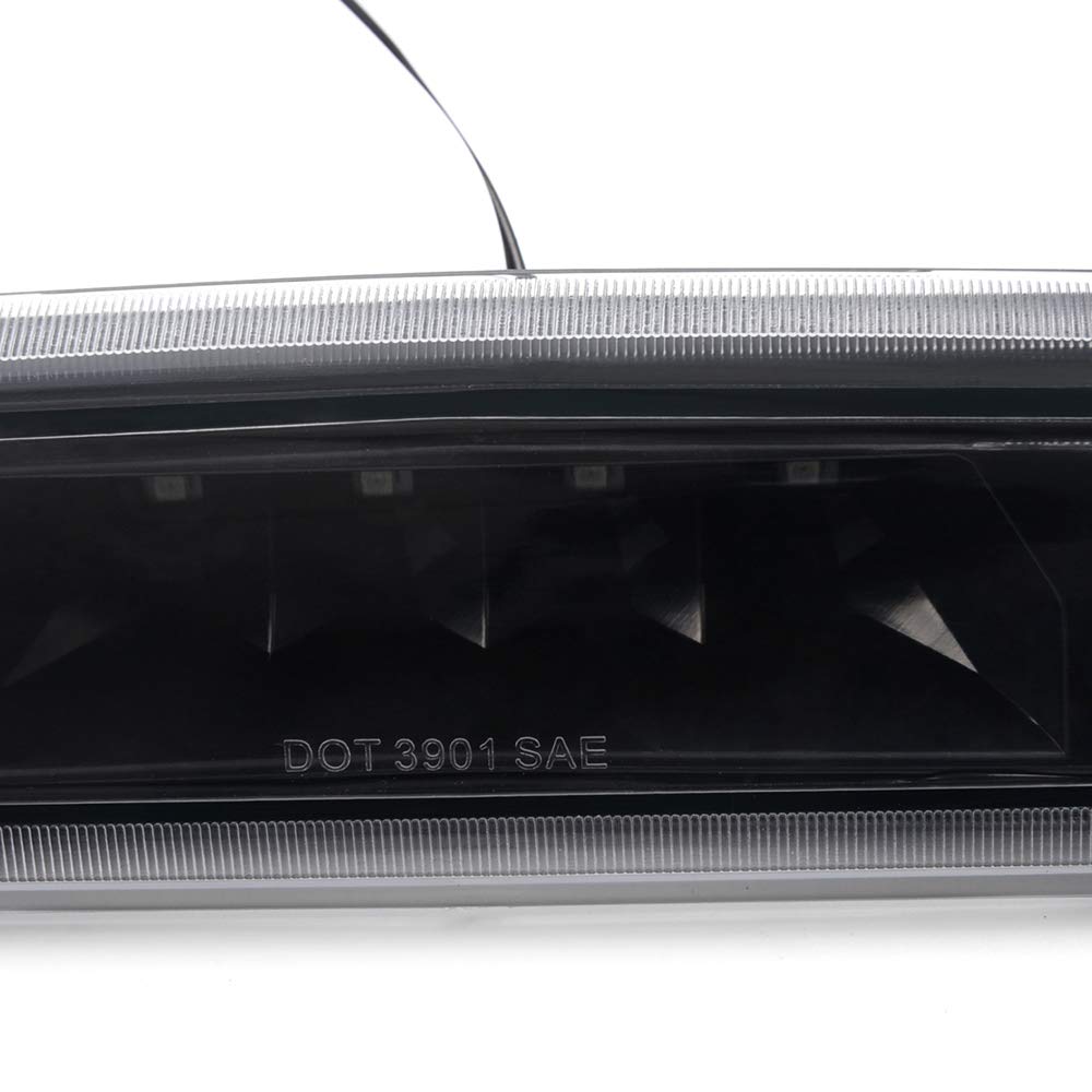 PIT66 LED 3rd Brake Light for 1997-2001 Jeep Cherokee - Clear Lens Black Housing Replacement Tail Cargo Lamp | Waterproof & Durable for Off-Roading, Camping & Night Driving